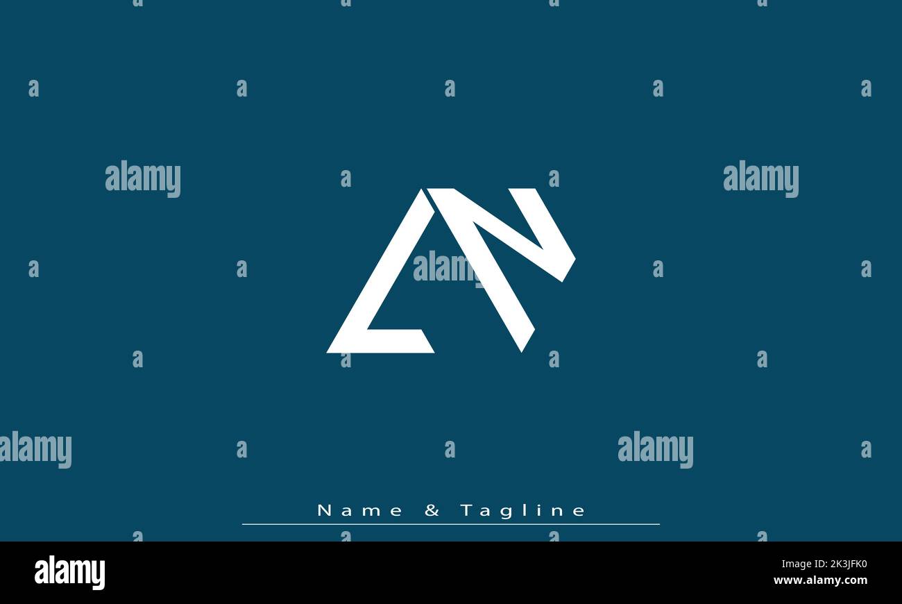 Alphabet letters Initials Monogram logo LN , NL Stock Vector
