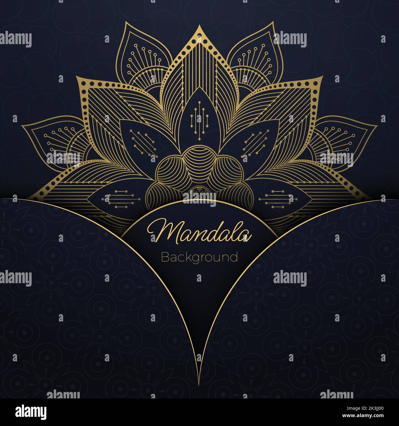 Luxury floral and ornamental mandala background with golden color for