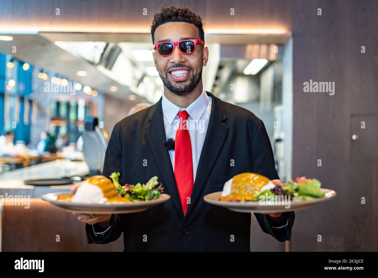 EDITORIAL USE ONLY Youtuber And Comedian Niko Omilana Visits Wagamama editorial-use-only-youtuber-and-comedian-niko-omilana-visits-wagamama