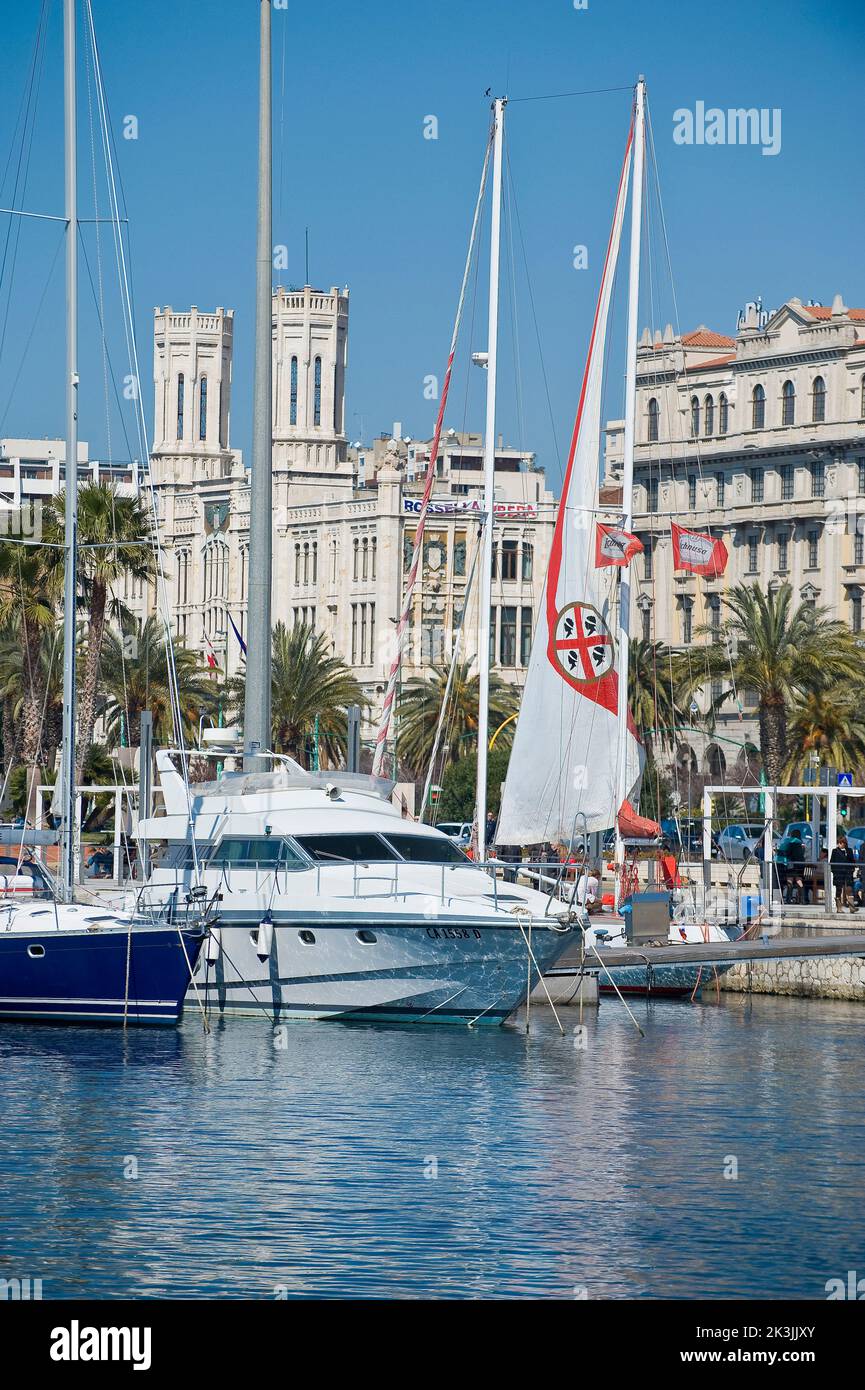 Harbor, Cagliari, Sardinia, Italy Stock Photo