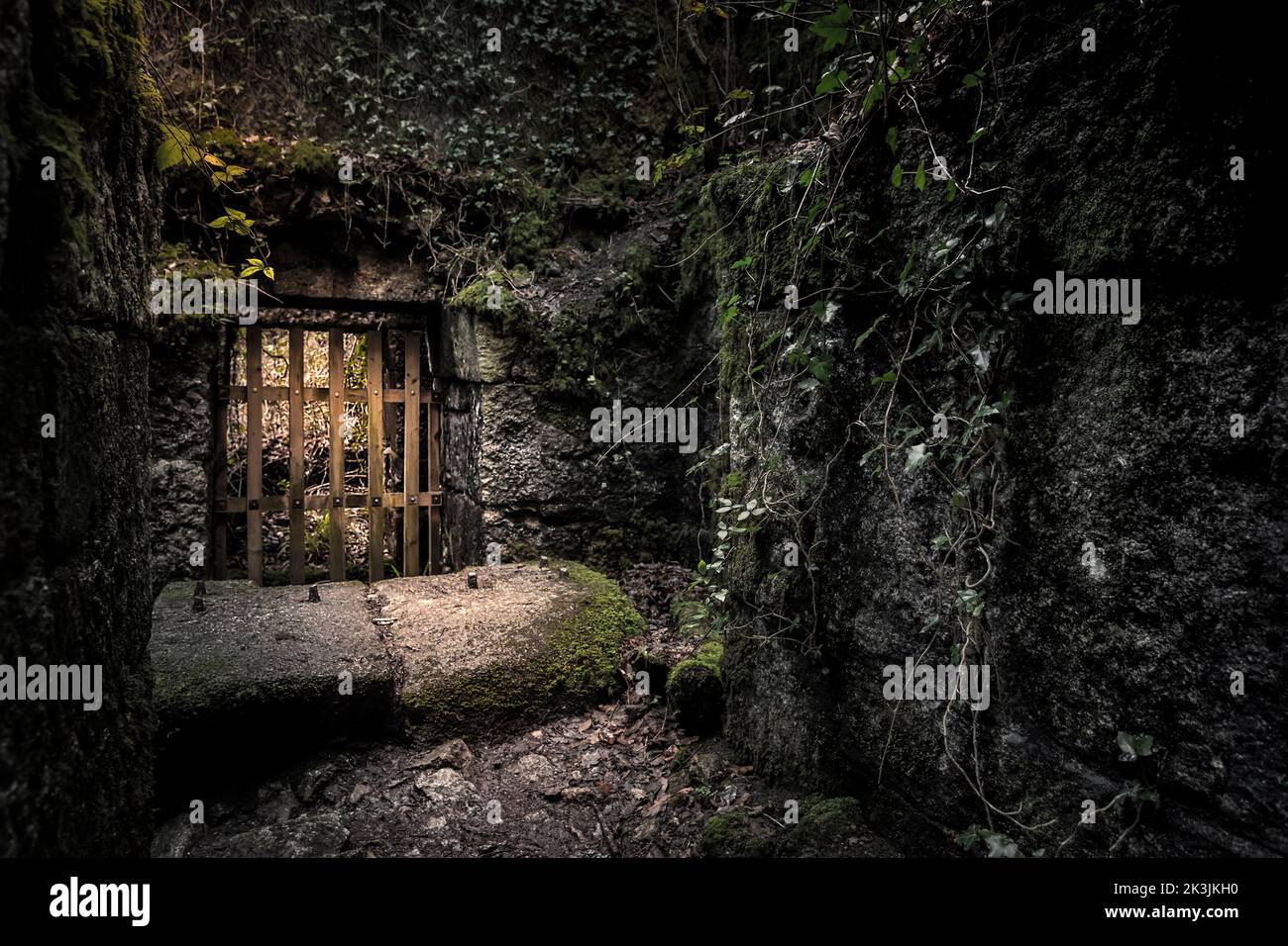 The historic remains of the buildings used in the manufacture of