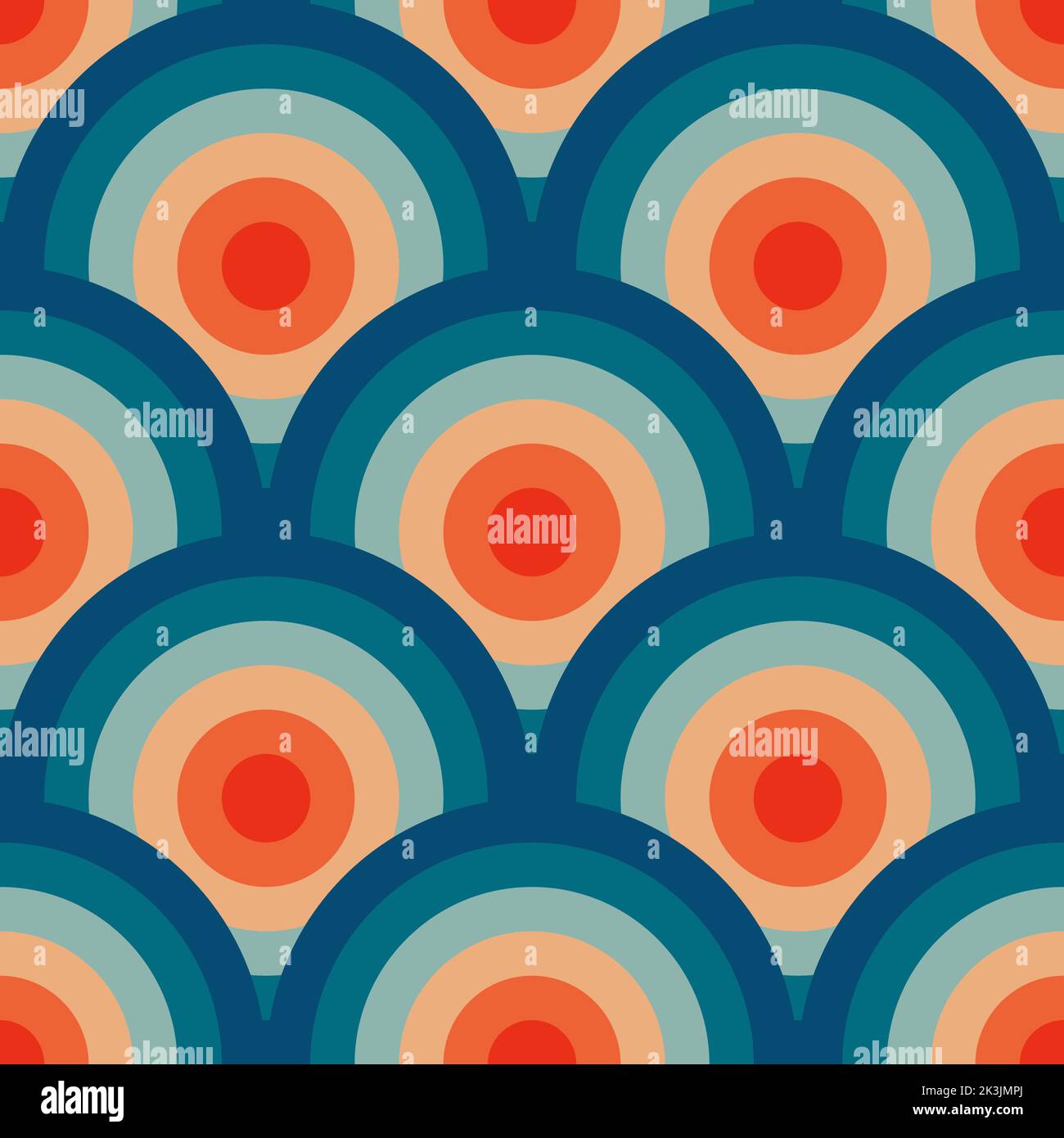 Vintage pattern with circles in the style of the 70s and 60s Stock ...