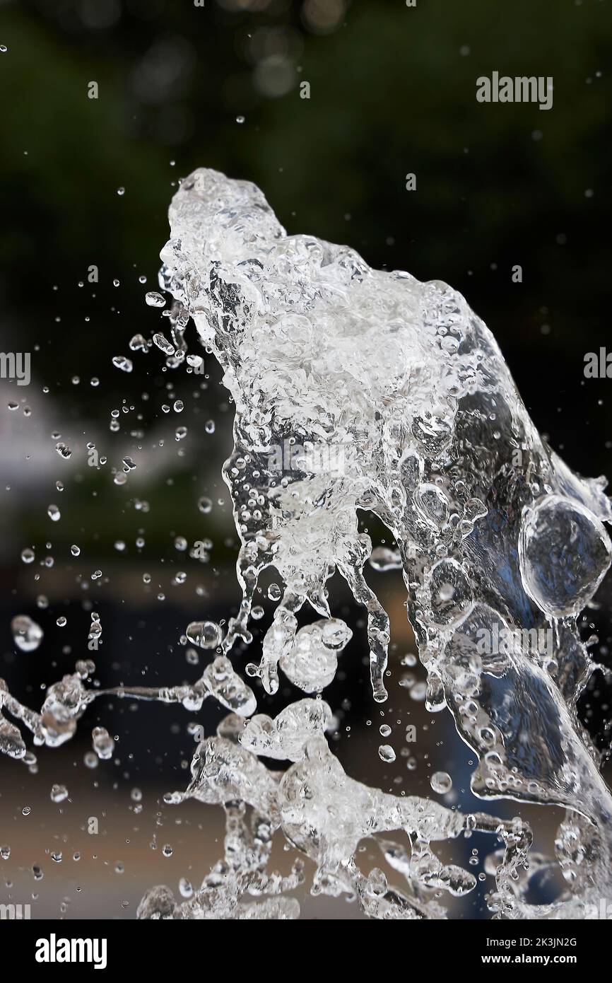 Water Fountain At A Fountain In Travemüne At The Baltic Sea Stock Photo