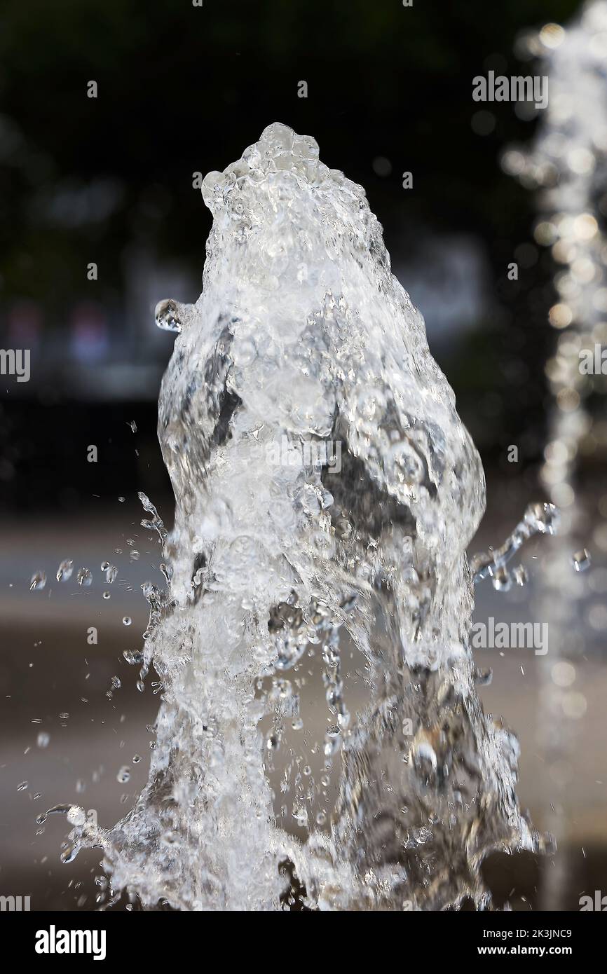 Water Fountain At A Fountain In Travemüne At The Baltic Sea Stock Photo