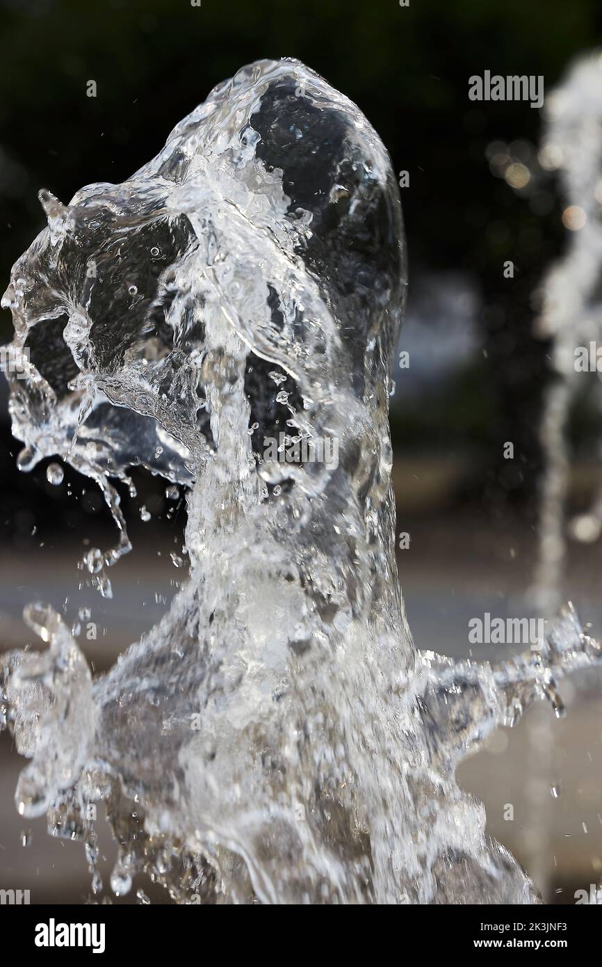 Water Fountain At A Fountain In Travemüne At The Baltic Sea Stock Photo