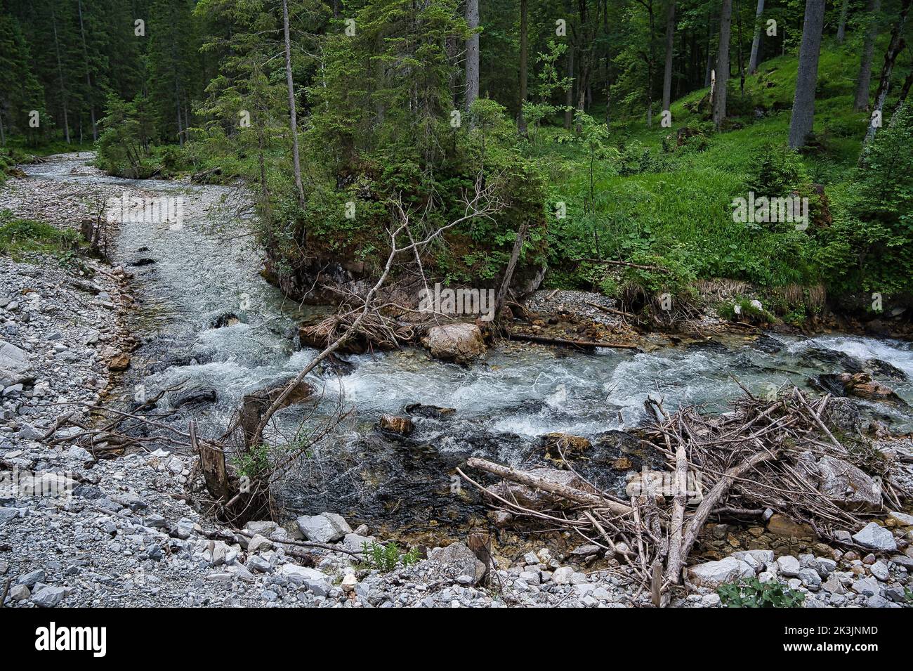 A river in the mountains in Radstatter Tauern in the Kleinarl Valley Stock Photo