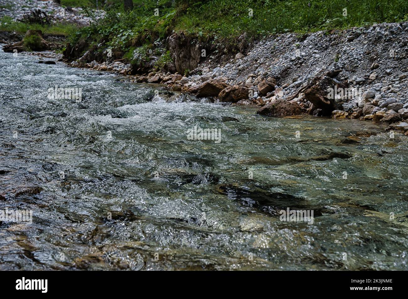 A river in the mountains in Radstatter Tauern in the Kleinarl Valley Stock Photo