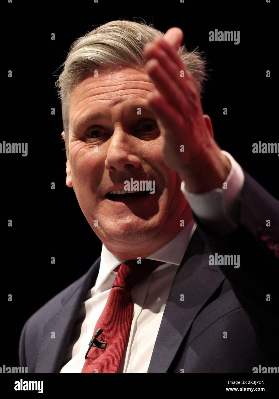 British Labour Party leader Keir Starmer speaks at the Britain's Labour Party annual conference in Liverpool, Britain, September 27, 2022. REUTERS/Phil Noble Stock Photo