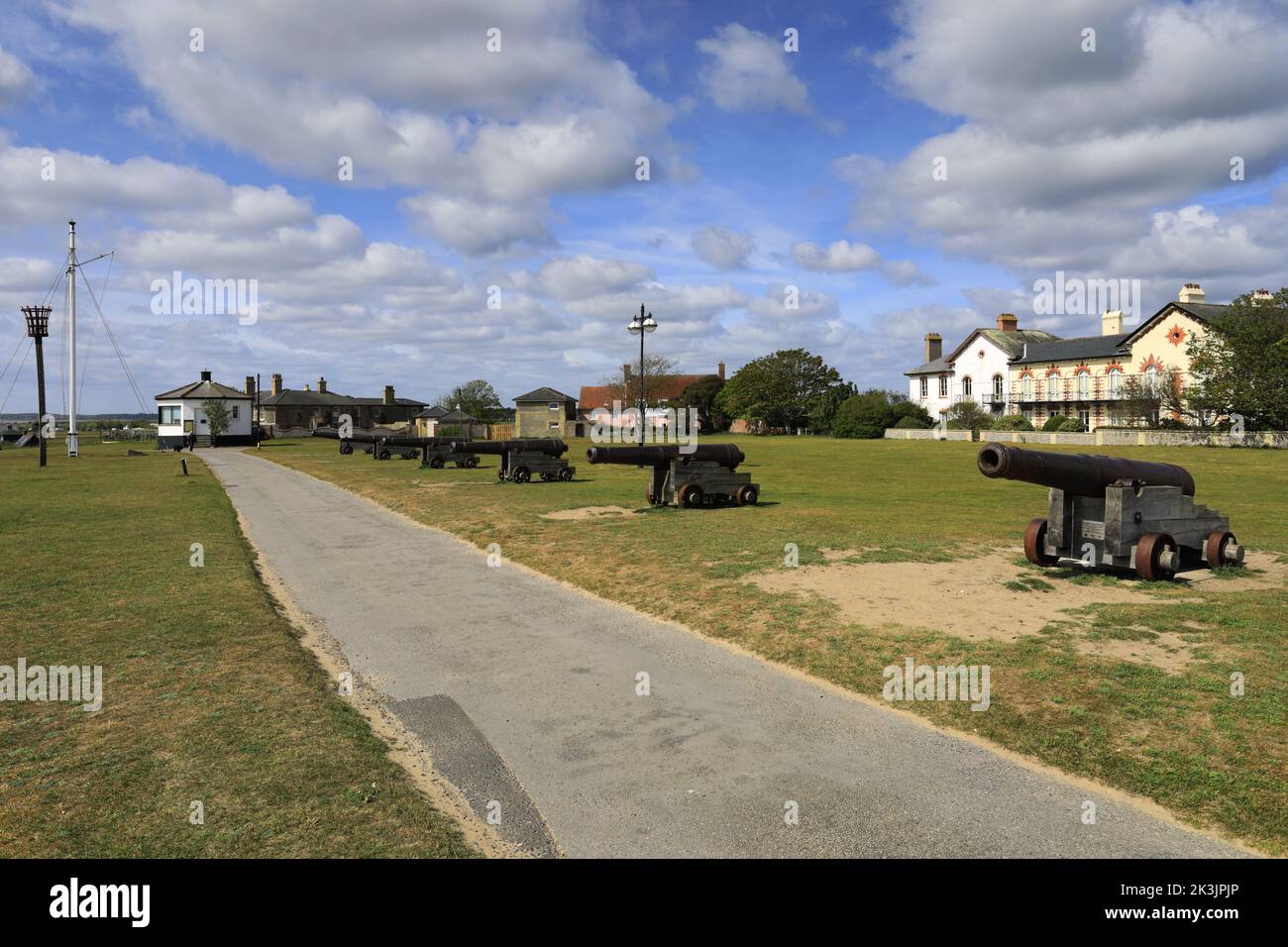 Canons at the Gun Hill promenade, Southwold town, Suffolk County
