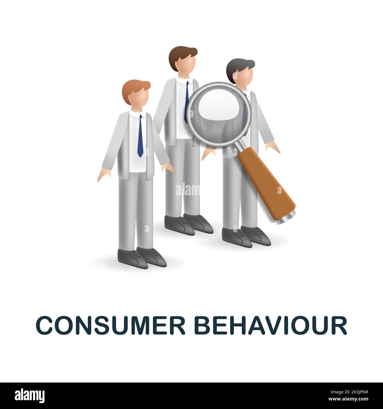 Consumer Behaviour icon. 3d illustration from customer relationship collection. Creative Consumer Behaviour 3d icon for web design, templates Stock Vector