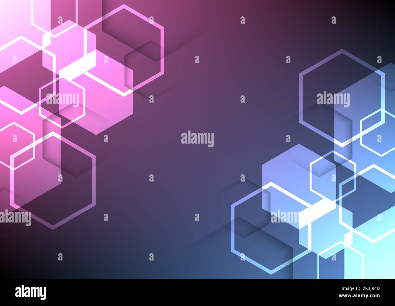 Abstract hexagon futuristic technology background. Vector illustration. Stock Vector