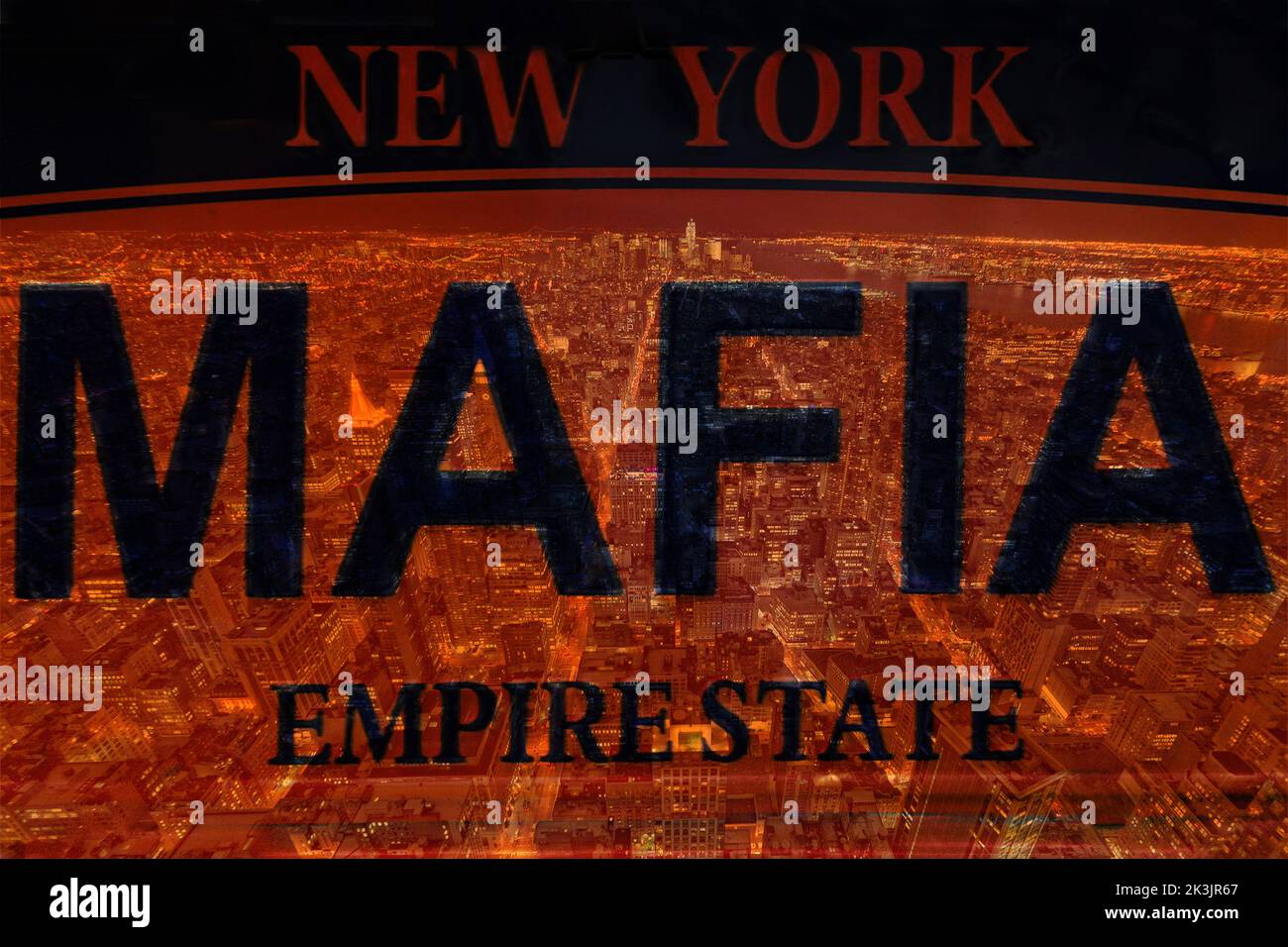 city of new york mafia empire state car plate style Stock Photo Alamy
