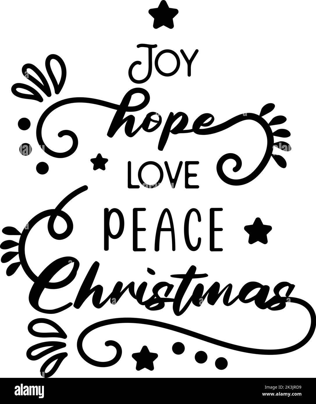 Joy love peace Stock Vector Images - Alamy