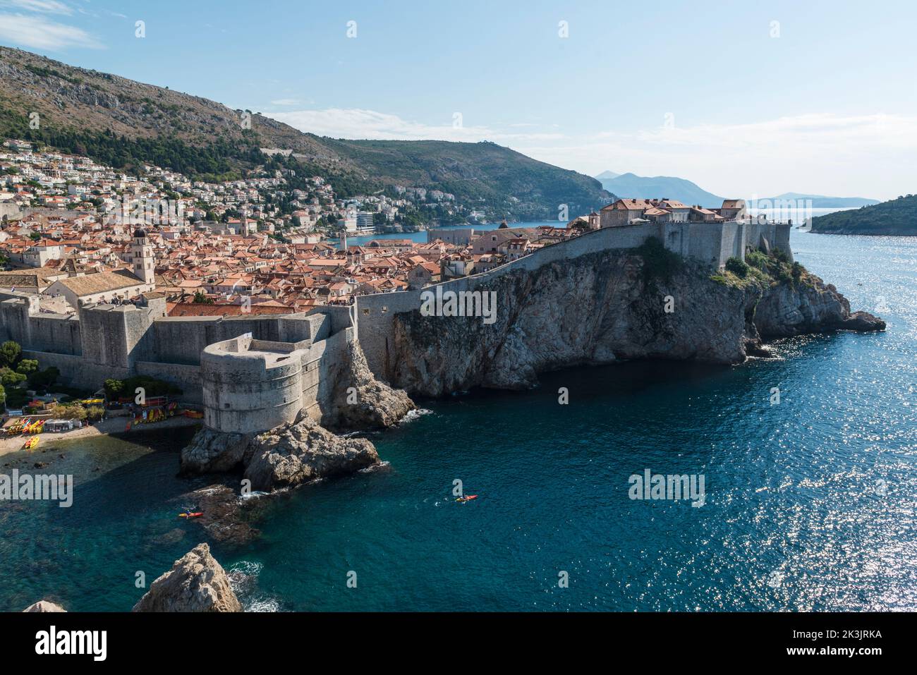 Overview of the old town of Dubrovnik, Croatia. Stock Photo