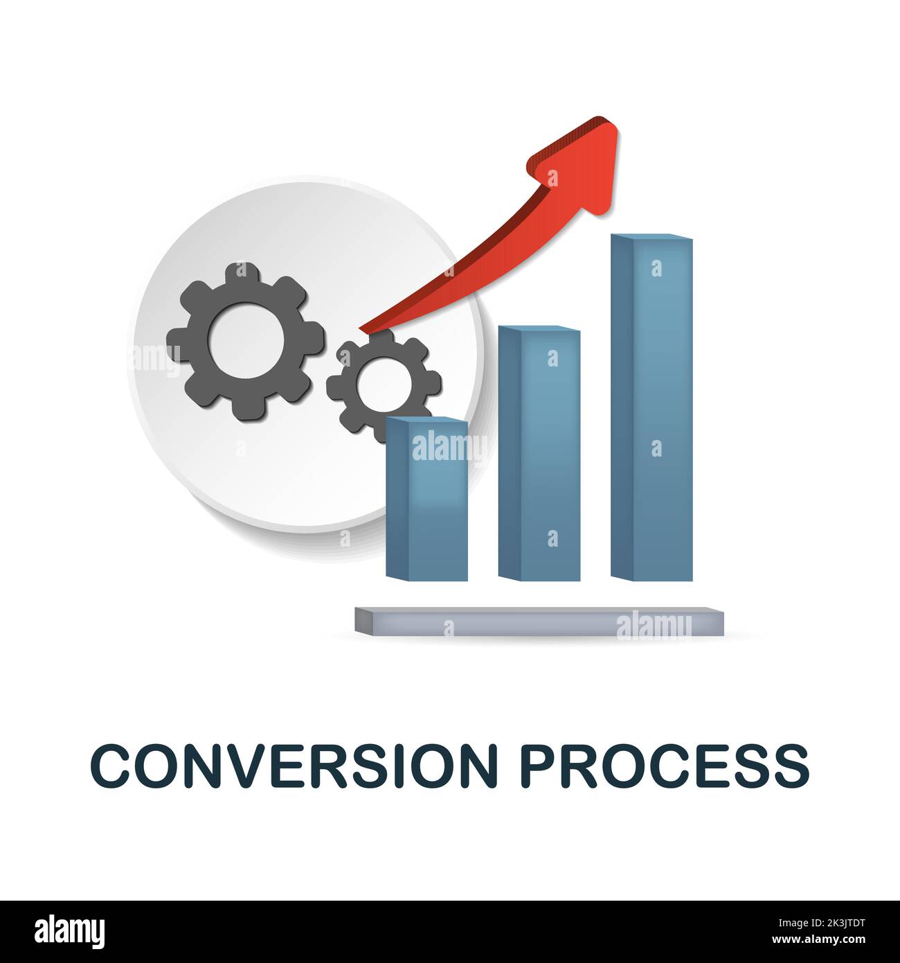 Conversion Process icon. 3d illustration from customer relationship collection. Creative