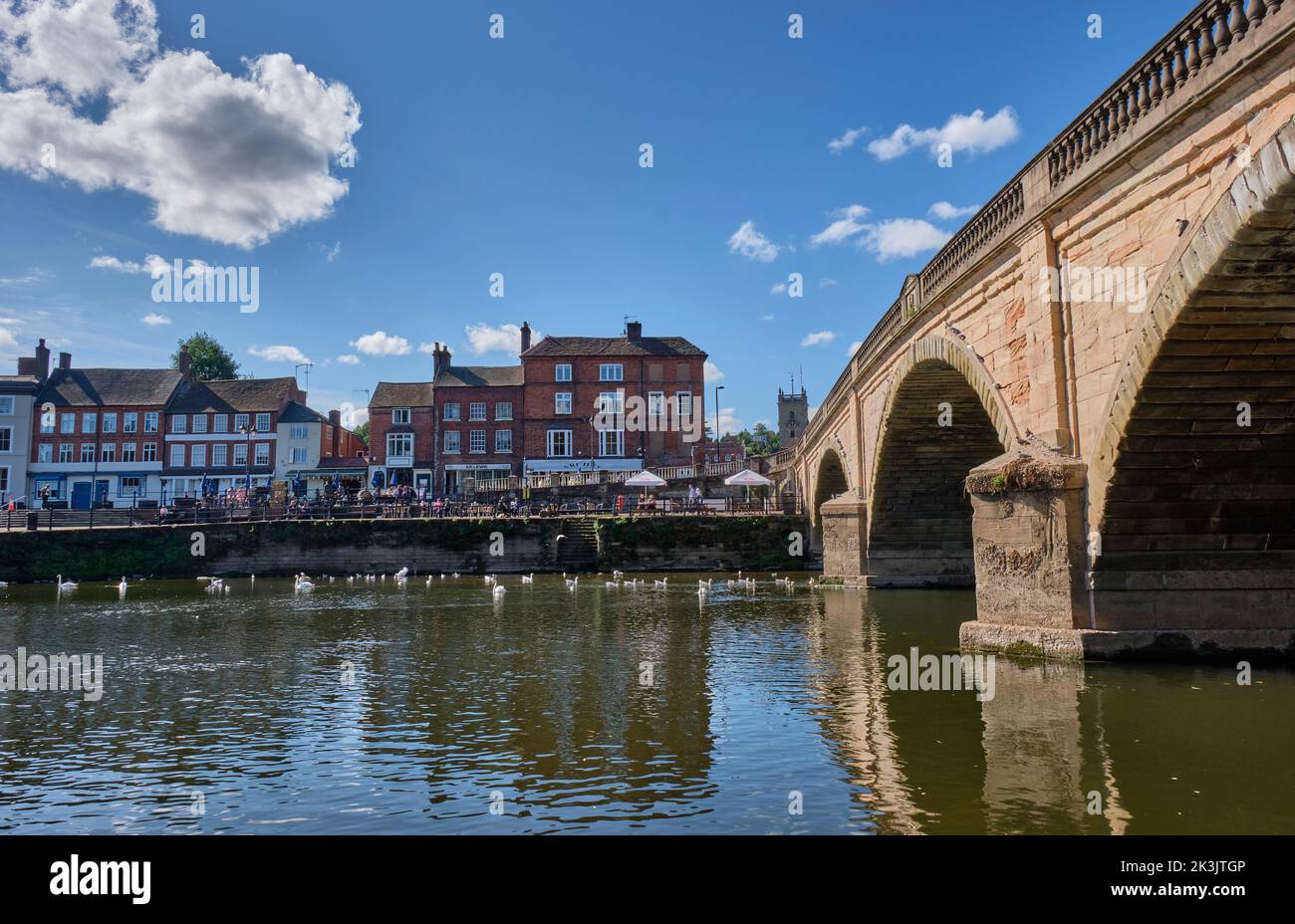 Severn Side South and the Severn Bridge, Bewdley, Worcestershire Stock Photo