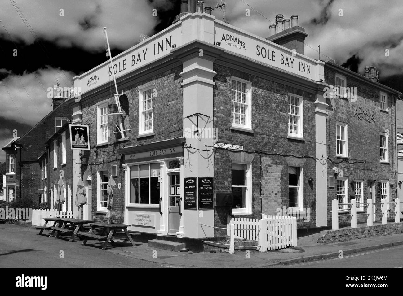 The Sole Bay Inn pub, Southwold town, Suffolk County, England, UK Stock Photo