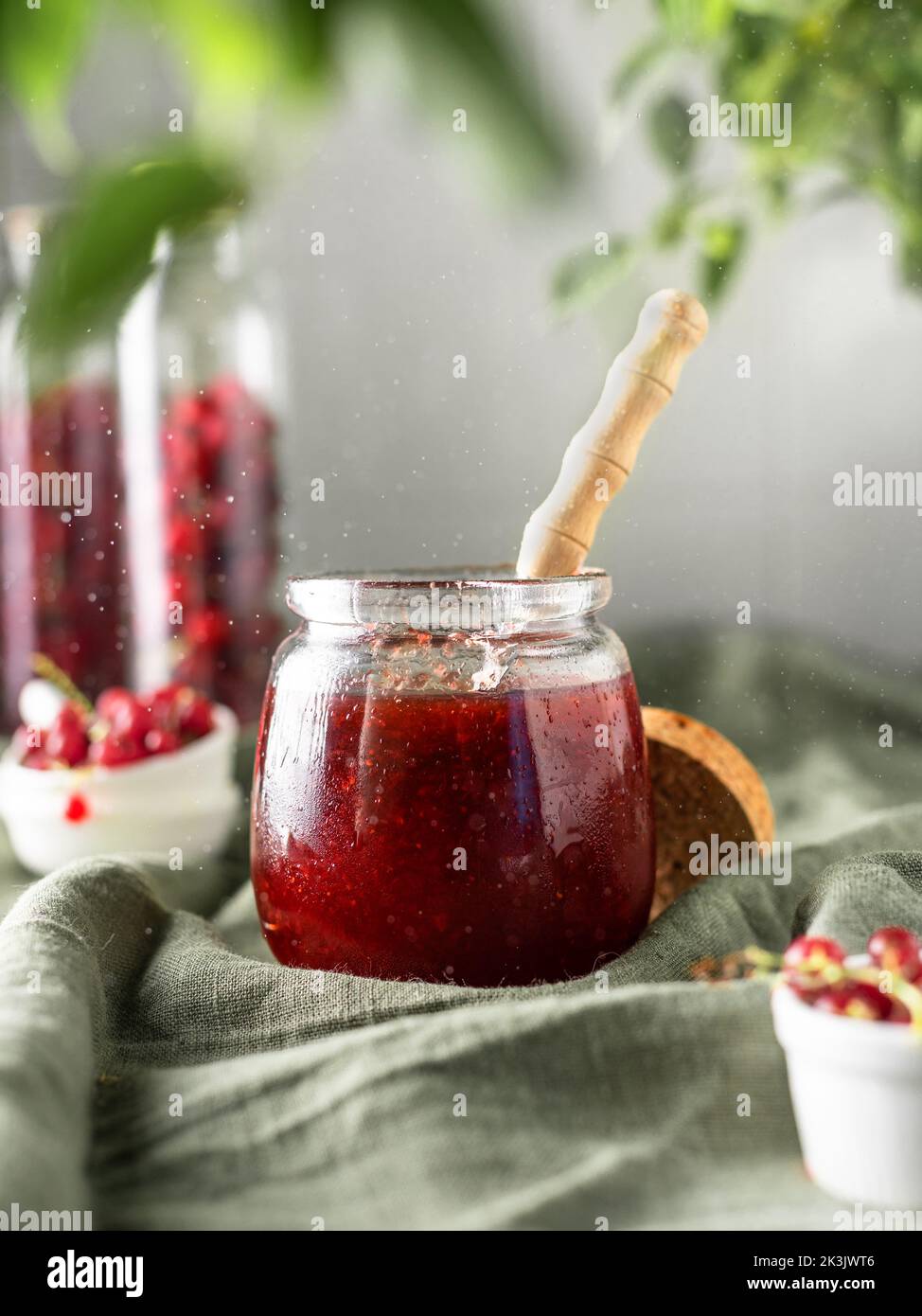 Glass of homemade strawberry jam hi-res stock photography and images ...