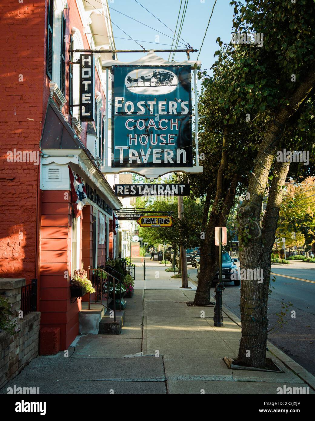 Fosters Coach House vintage sign, Rhinebeck, New York Stock Photo