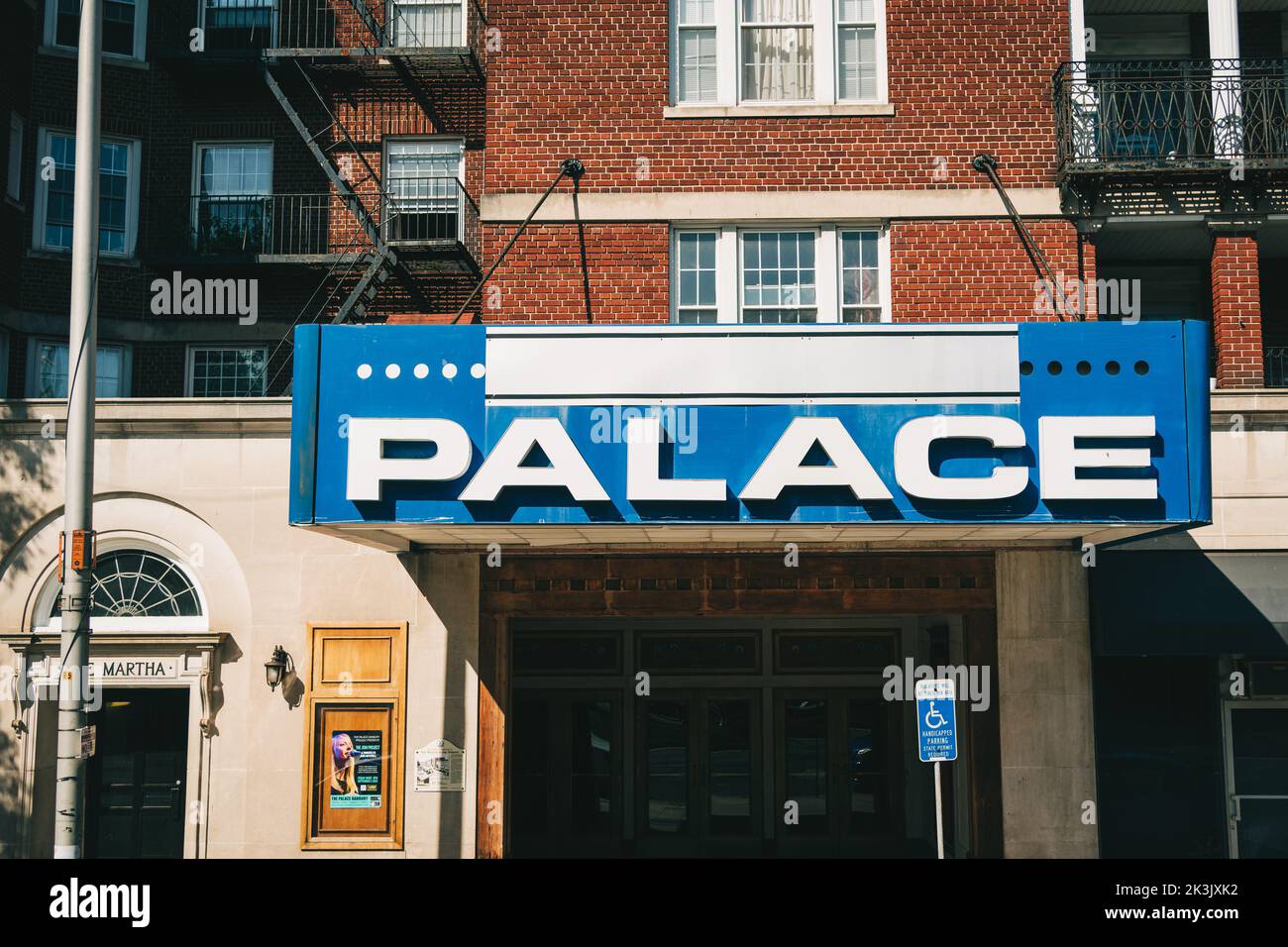 The Palace Theater vintage sign, Danbury, Connecticut Stock Photo