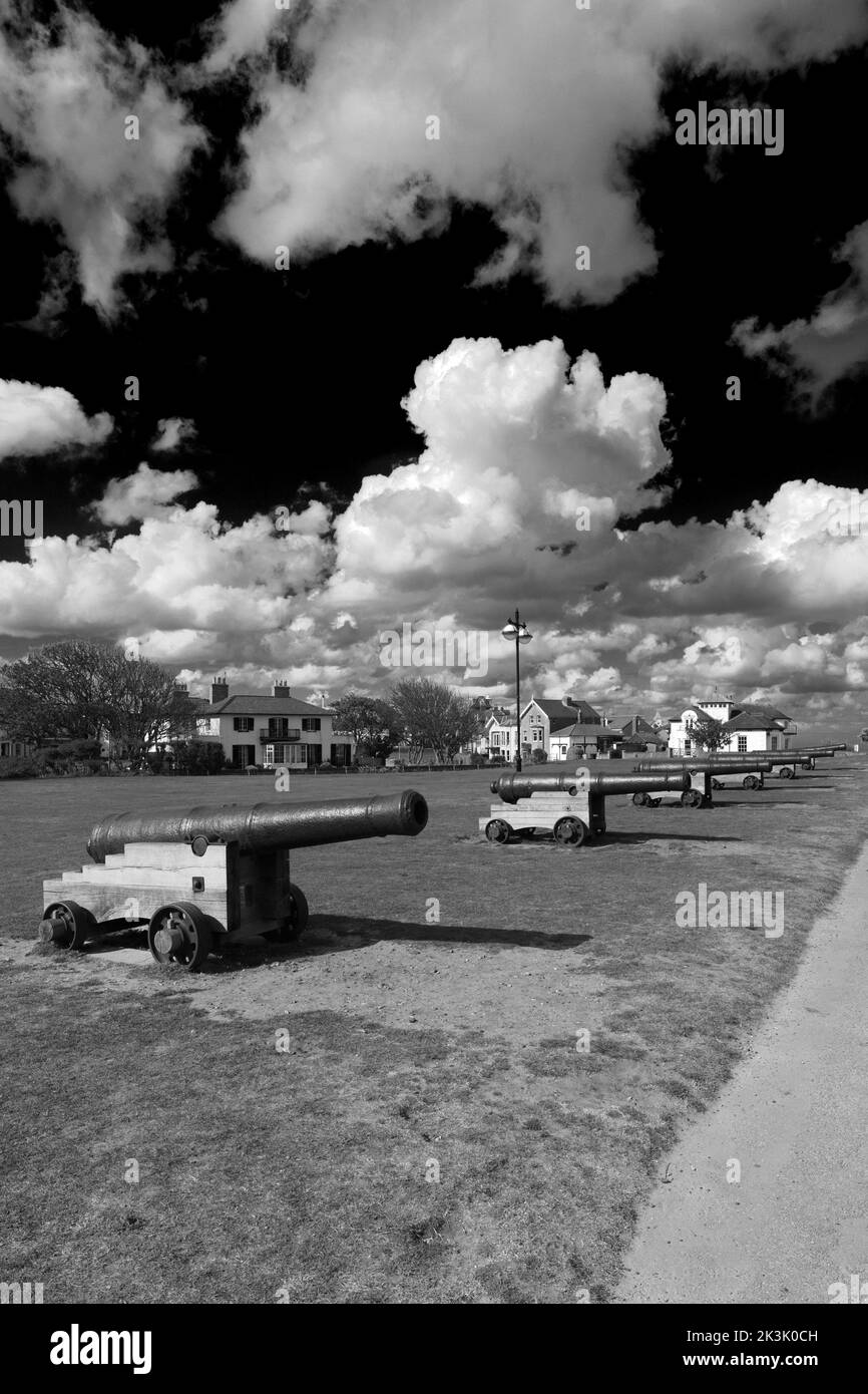 Canons at the Gun Hill promenade, Southwold town, Suffolk County