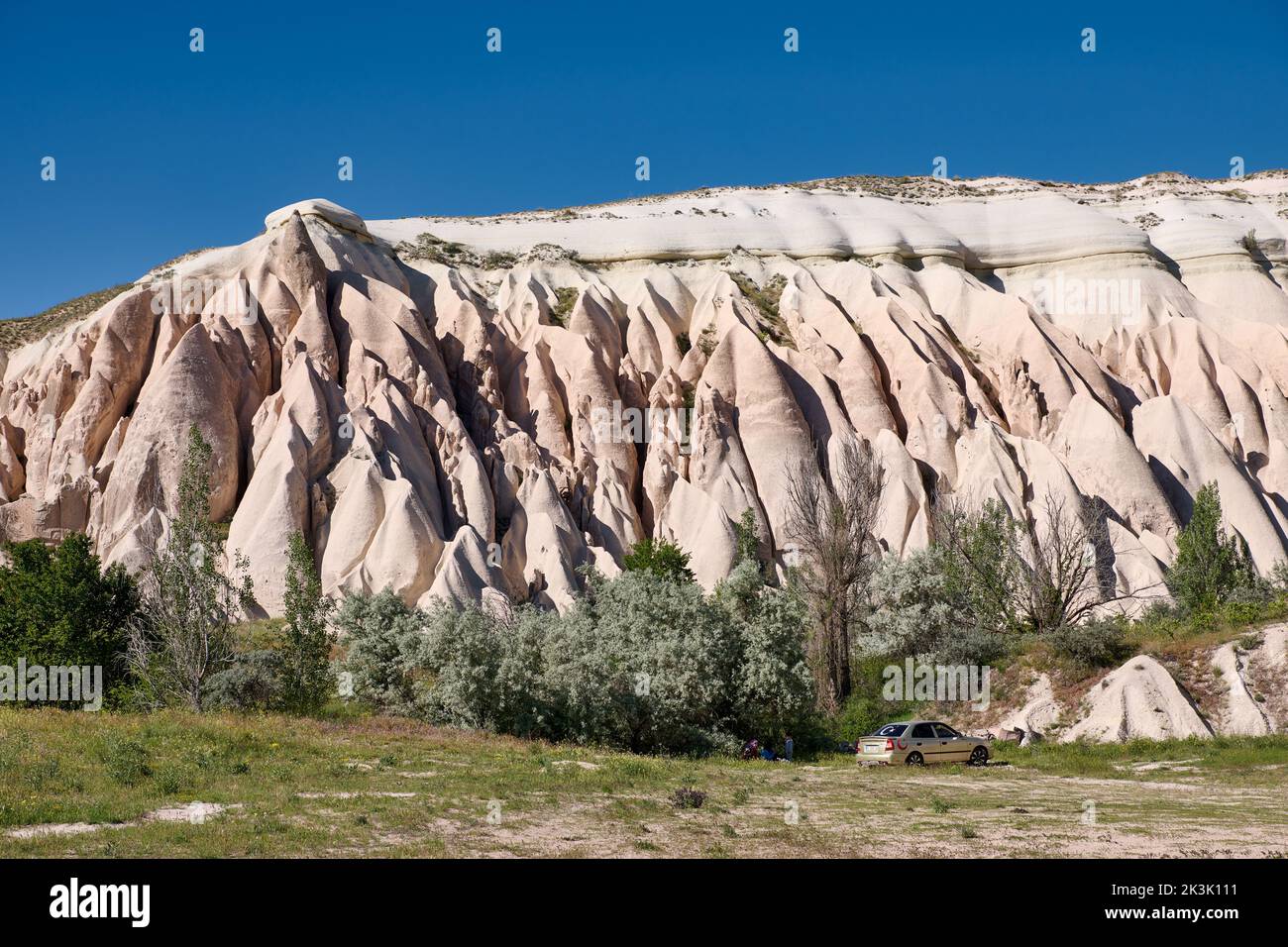 landscape of Rose Valley Goreme, Cappadocia, Anatolia, Turkey Stock Photo