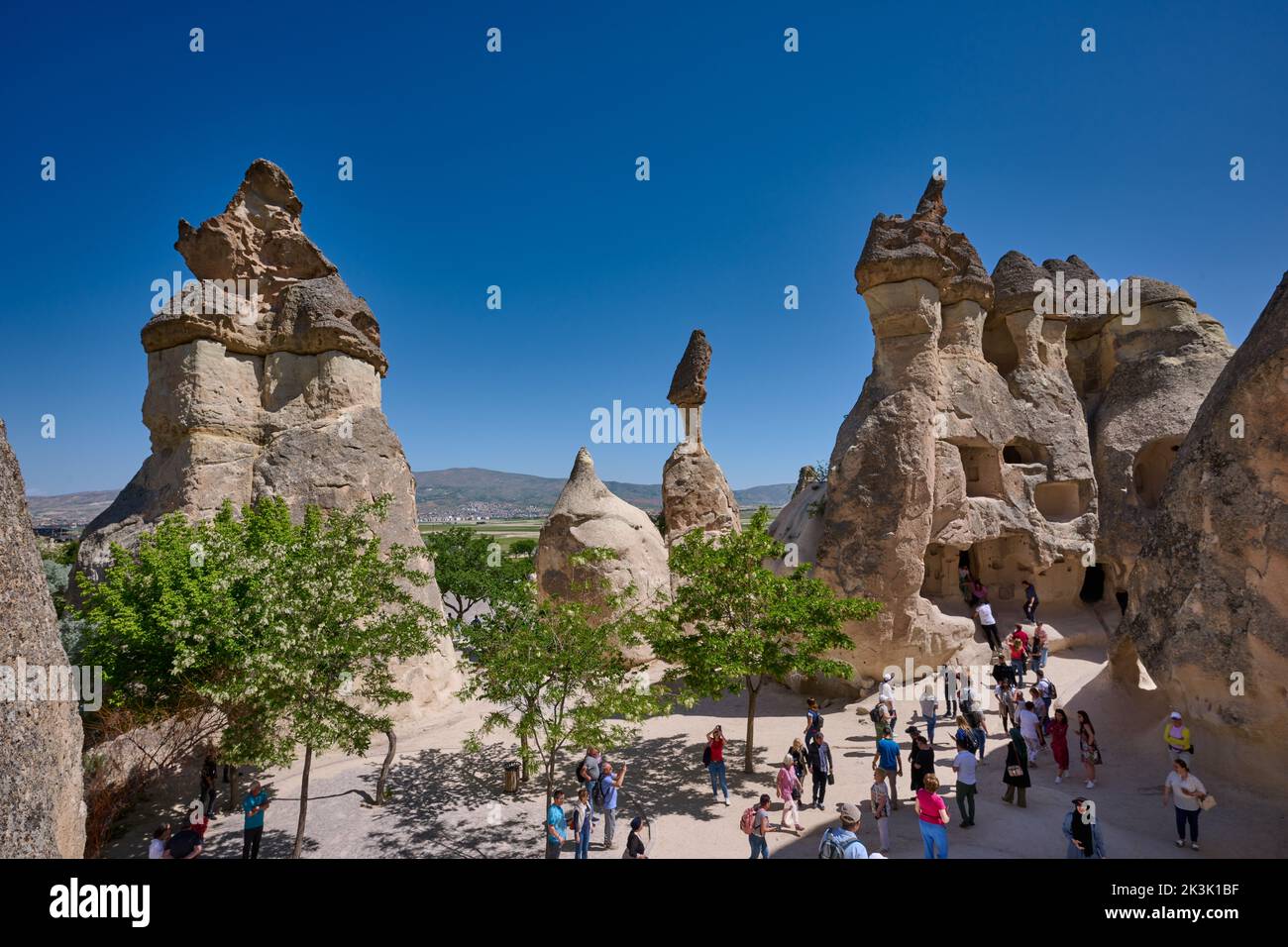 Cappadocia Rocks Picturesque landscape of shaped sandstone rocks. Famous Fairy Chimneys ...