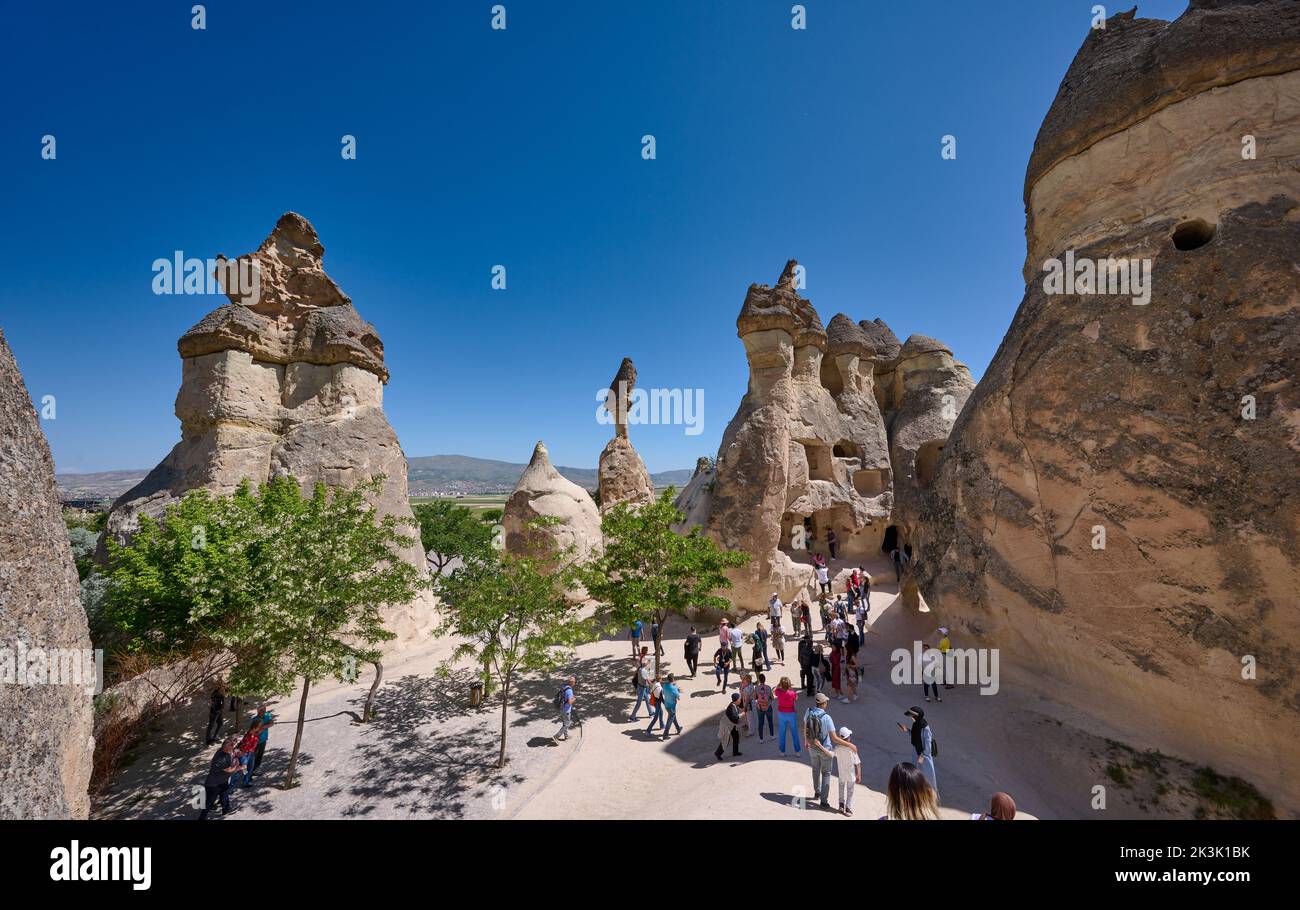 Cappadocia Rocks Picturesque landscape of shaped sandstone rocks. Famous Fairy Chimneys ...