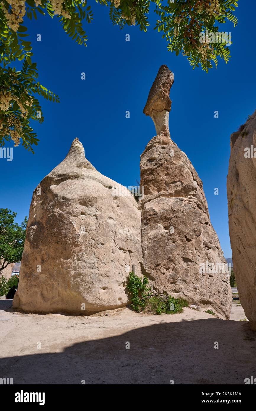 Cappadocia Rocks Picturesque landscape of shaped sandstone rocks. Famous Fairy Chimneys ...