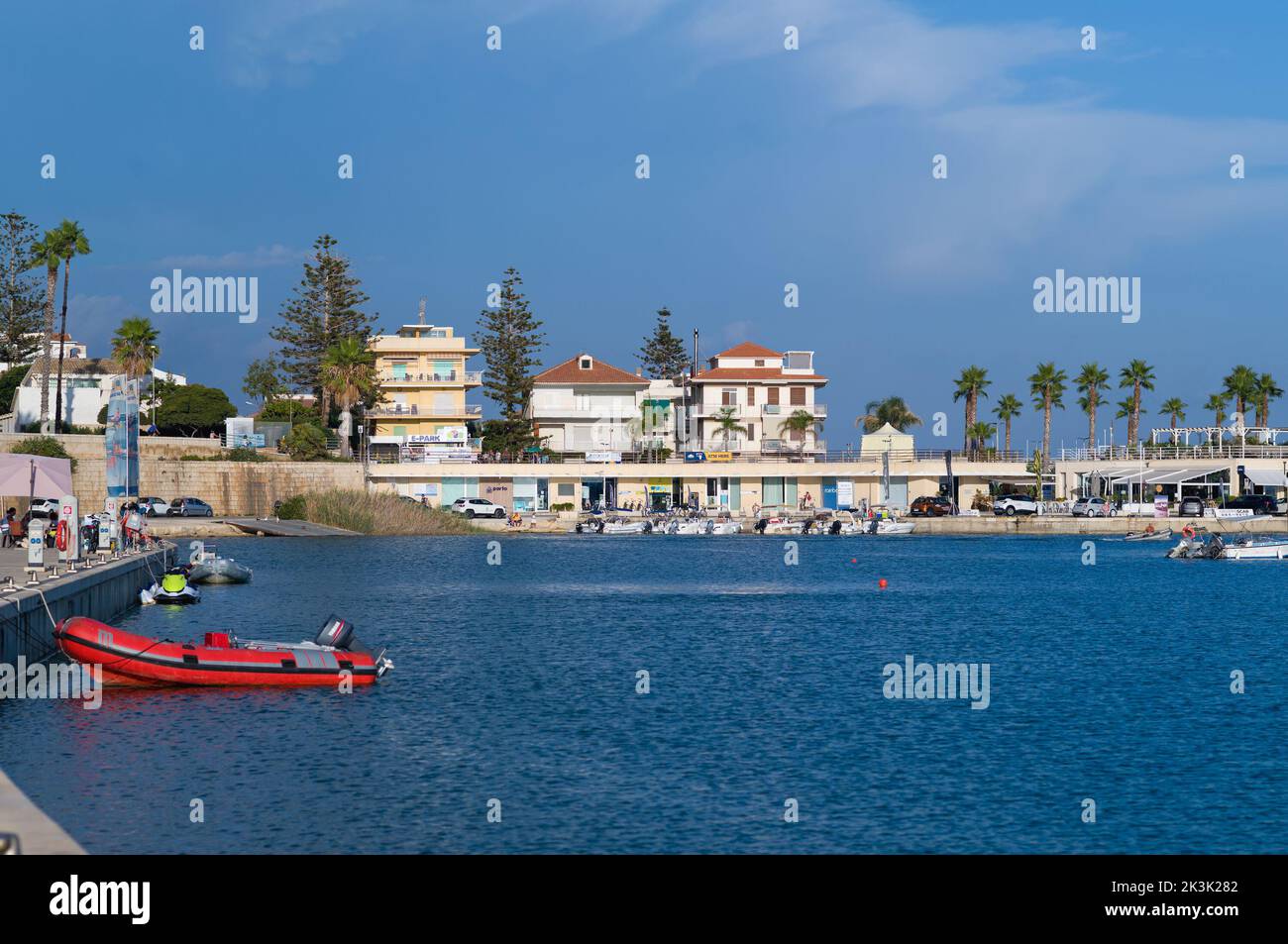 Ragusa, the marina (Porto turistico) from the west side Stock Photo