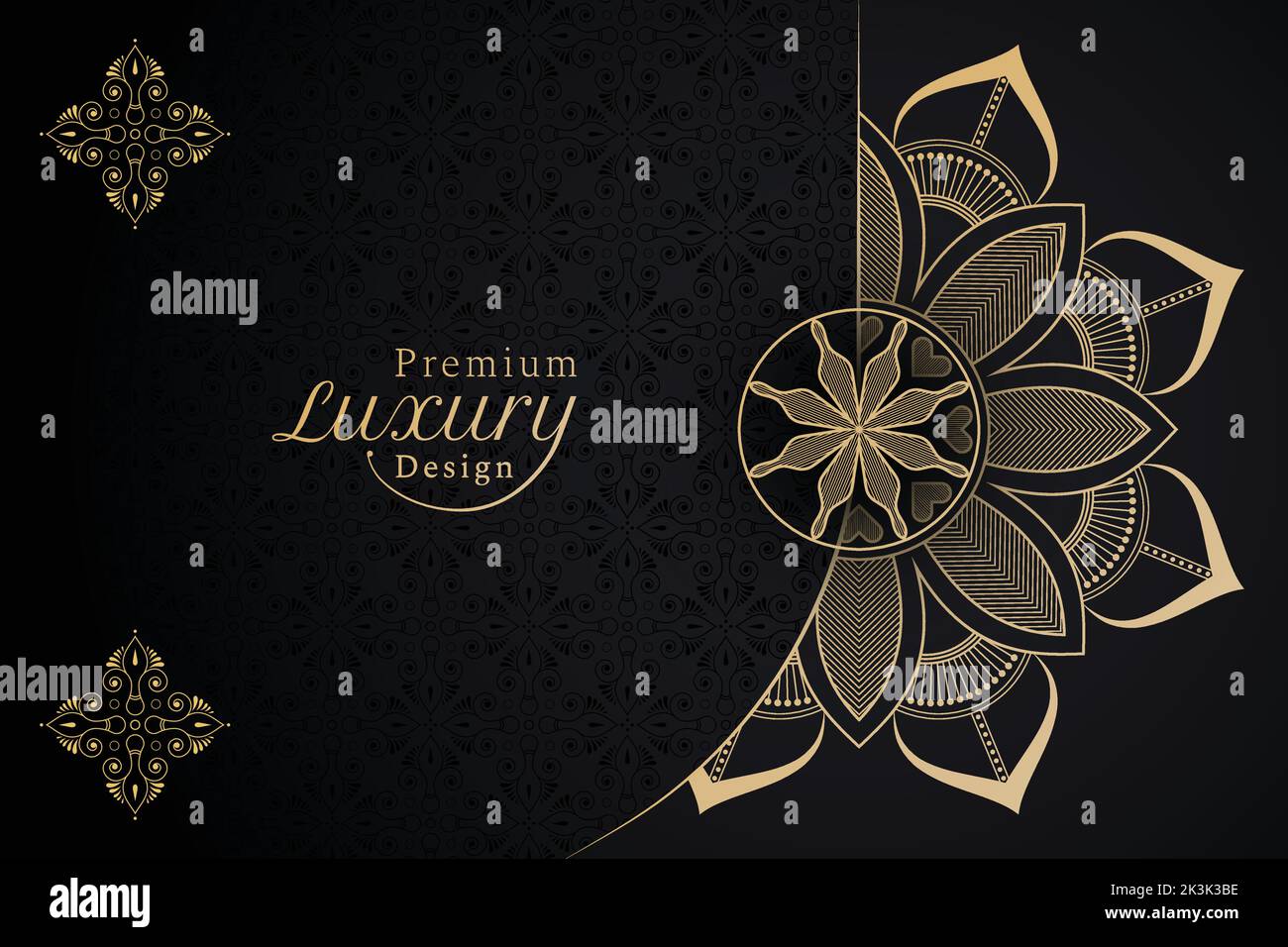 Luxury floral and ornamental mandala background with golden color for
