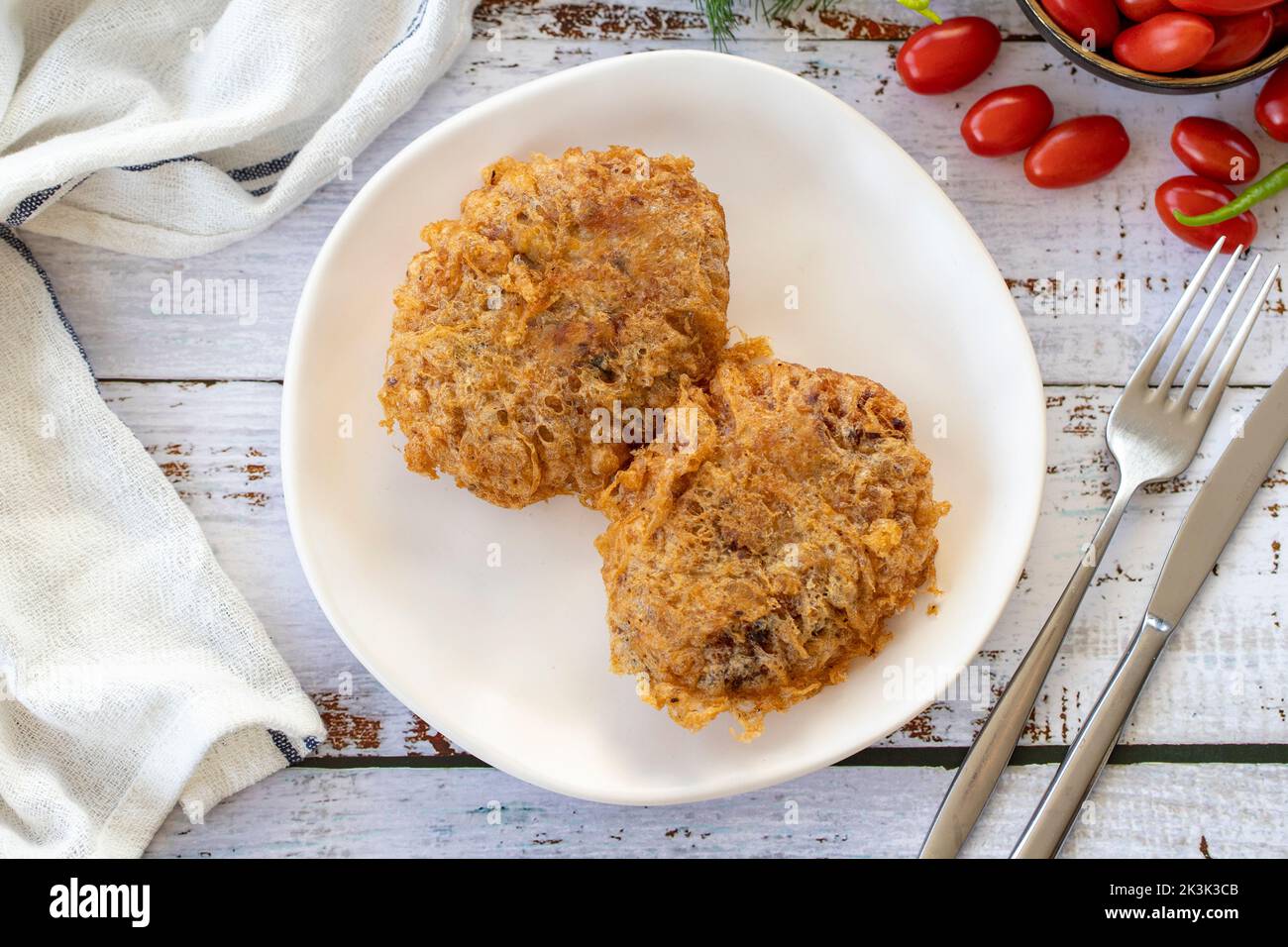 Turkish style meatballs. Turkish cuisine delicacies. Meatballs fried in