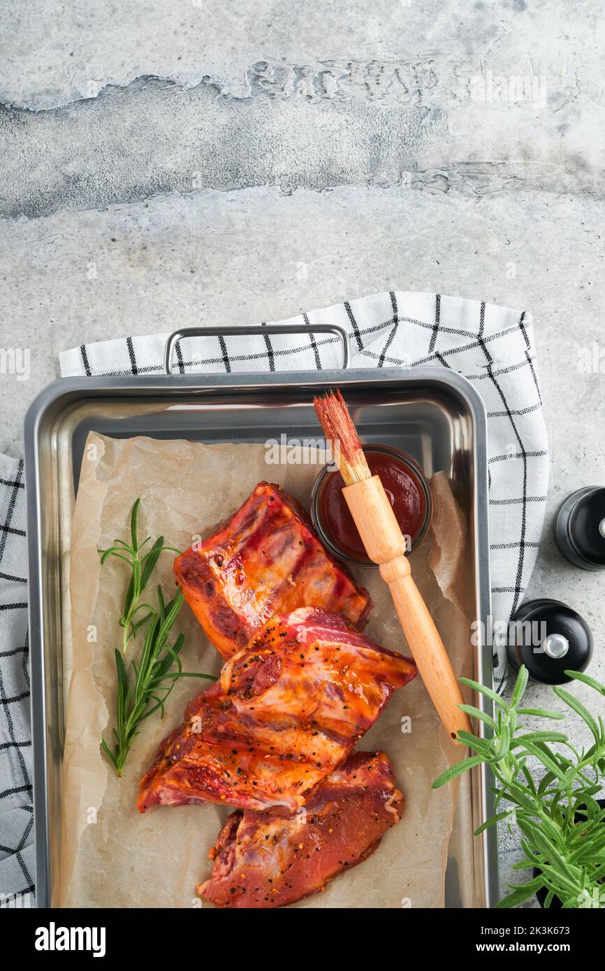 American raw meat stand hi-res stock photography and images - Alamy