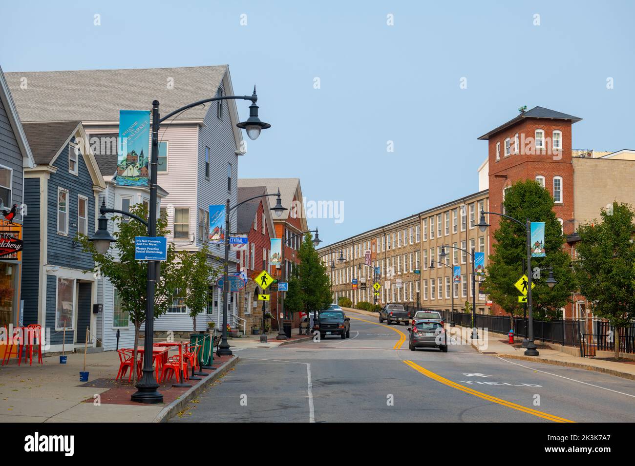 Historic commercial building on Main Street in historic town center of