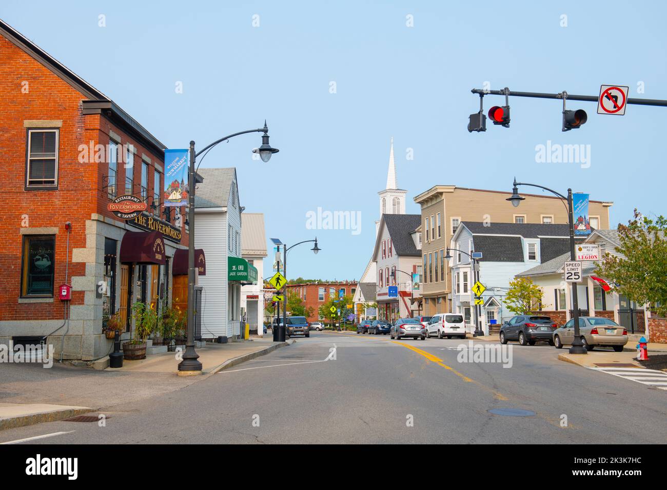 Historic commercial building on Main Street in historic town center of