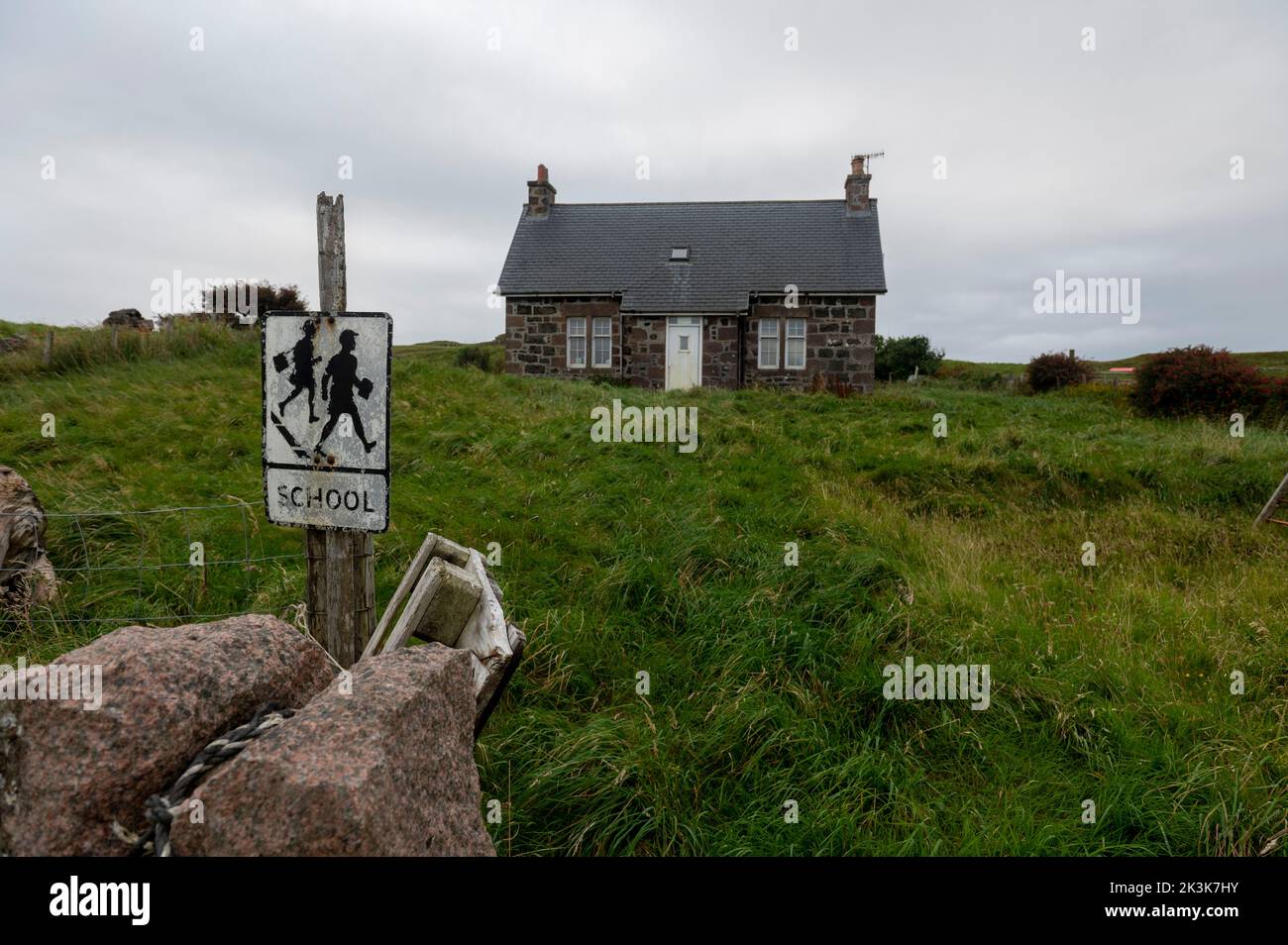 September 2022: Isle of Canna, Inner Hebrides, Scotland The school Stock Photo