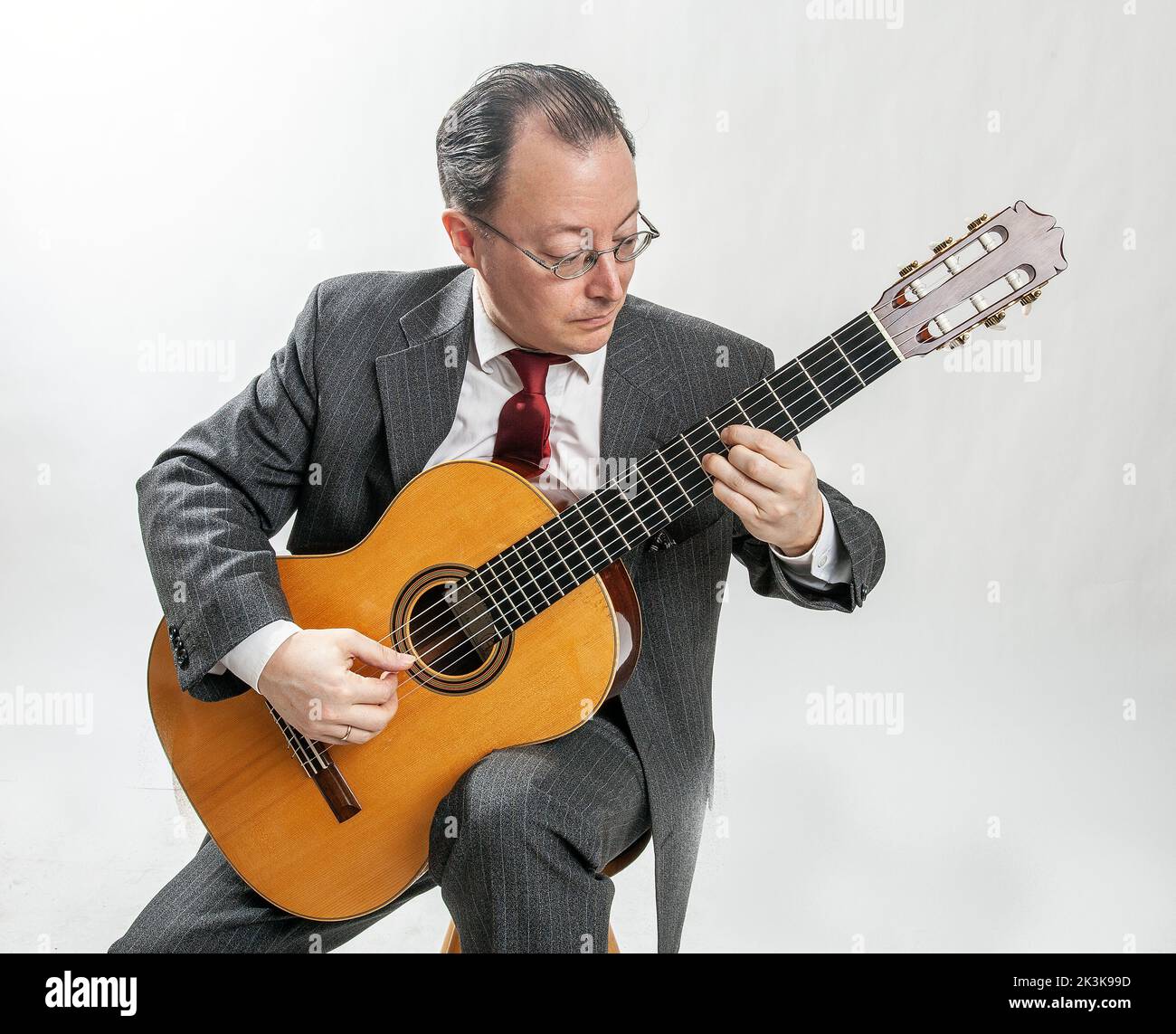 Mårten  Falk (born 1973) is a Swedish classical guitarist. He studied at the Conservatory of the Ecole Normale de Musique de Paris under Alberto Ponce Stock Photo