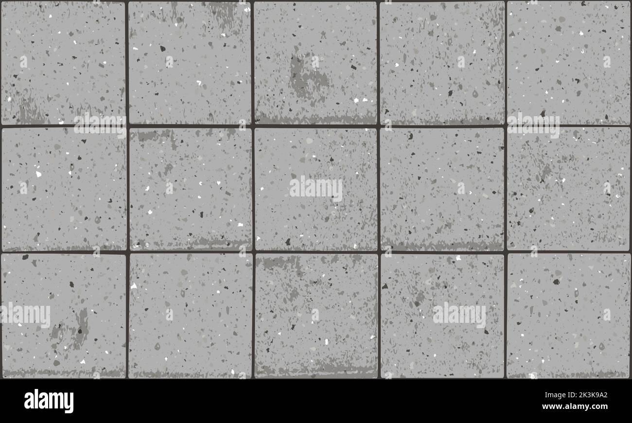 Pavement with square textured bricks seamless