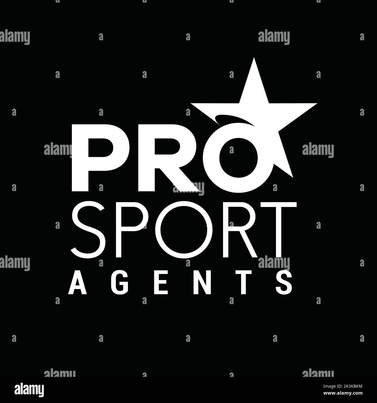 A vector illustration of Pro Sport Agents logo idea on the black