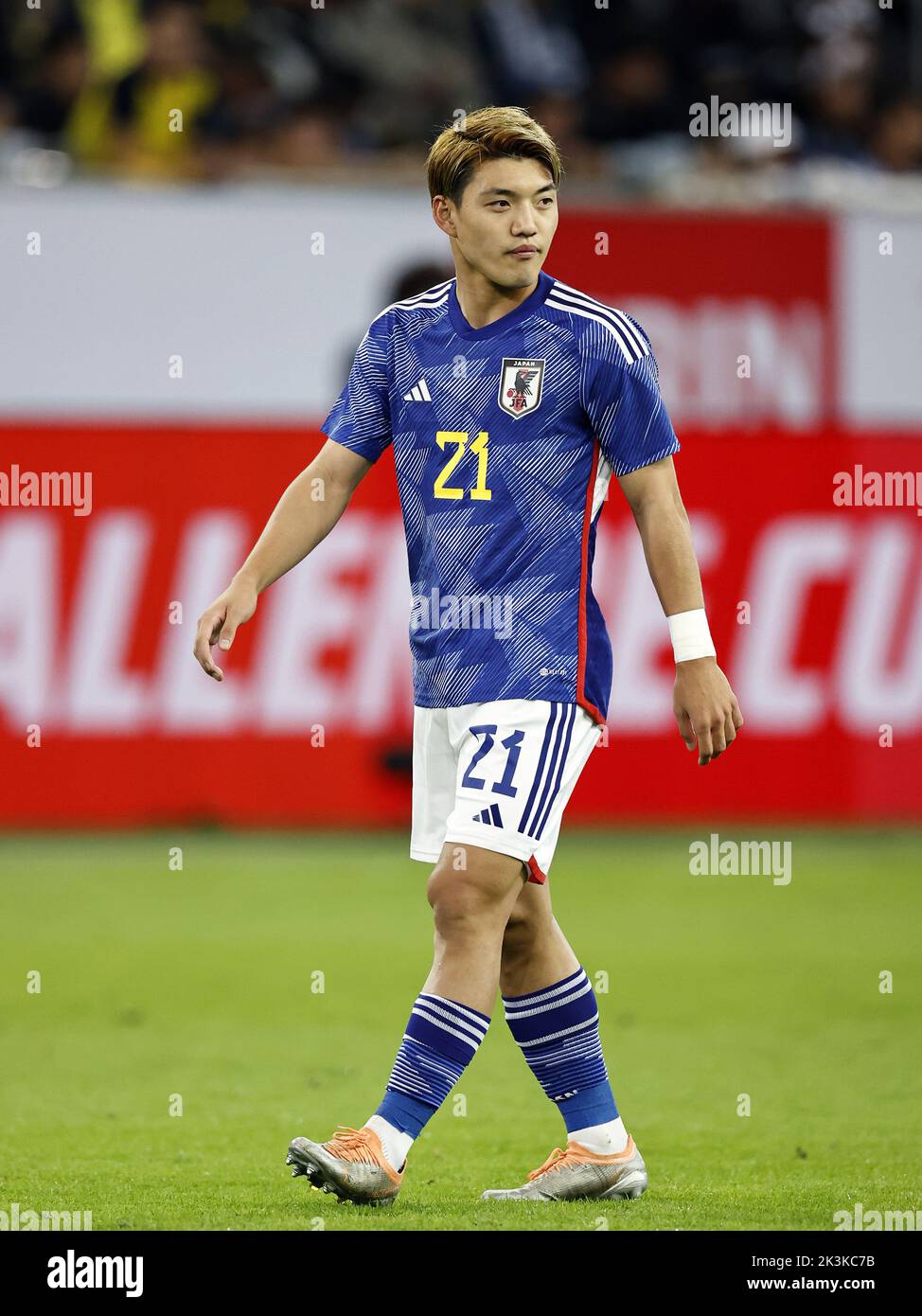 DUSSELDORF - Ritsu Doan of Japan during the international friendly between  Japan and Ecuador at the Dusseldorf Arena on September 27, 2022 in  Dusseldorf, Germany. ANP, Dutch Height
