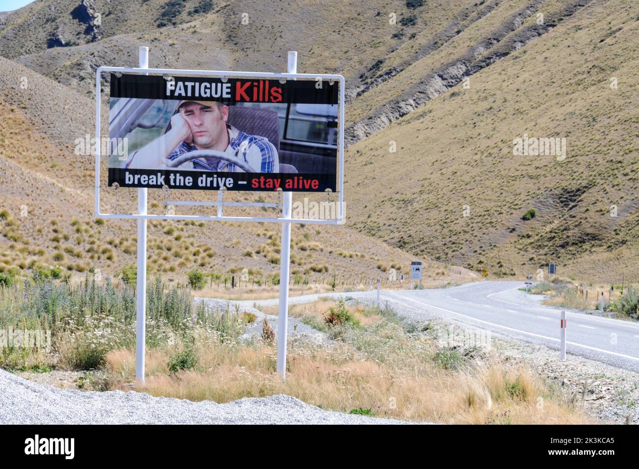 New Zealand road sign Stock Photo