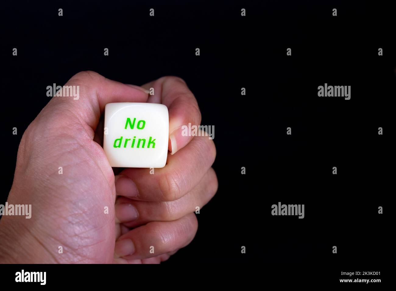 Drinking dice game isolated on black background Stock Photo