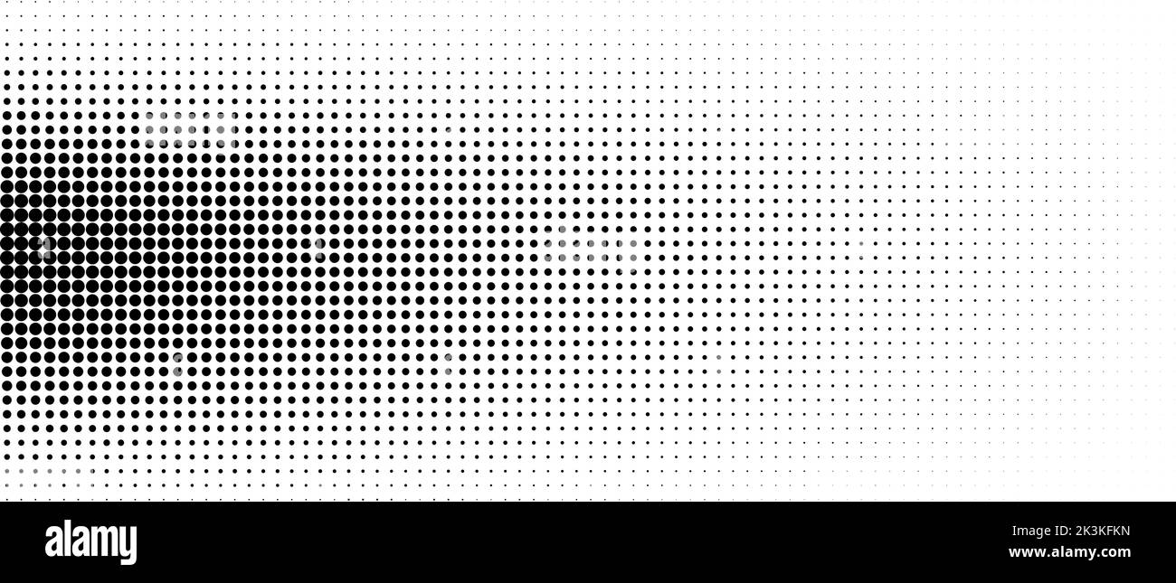 Halftone dotted gradient abstract background. Vector black and white ...