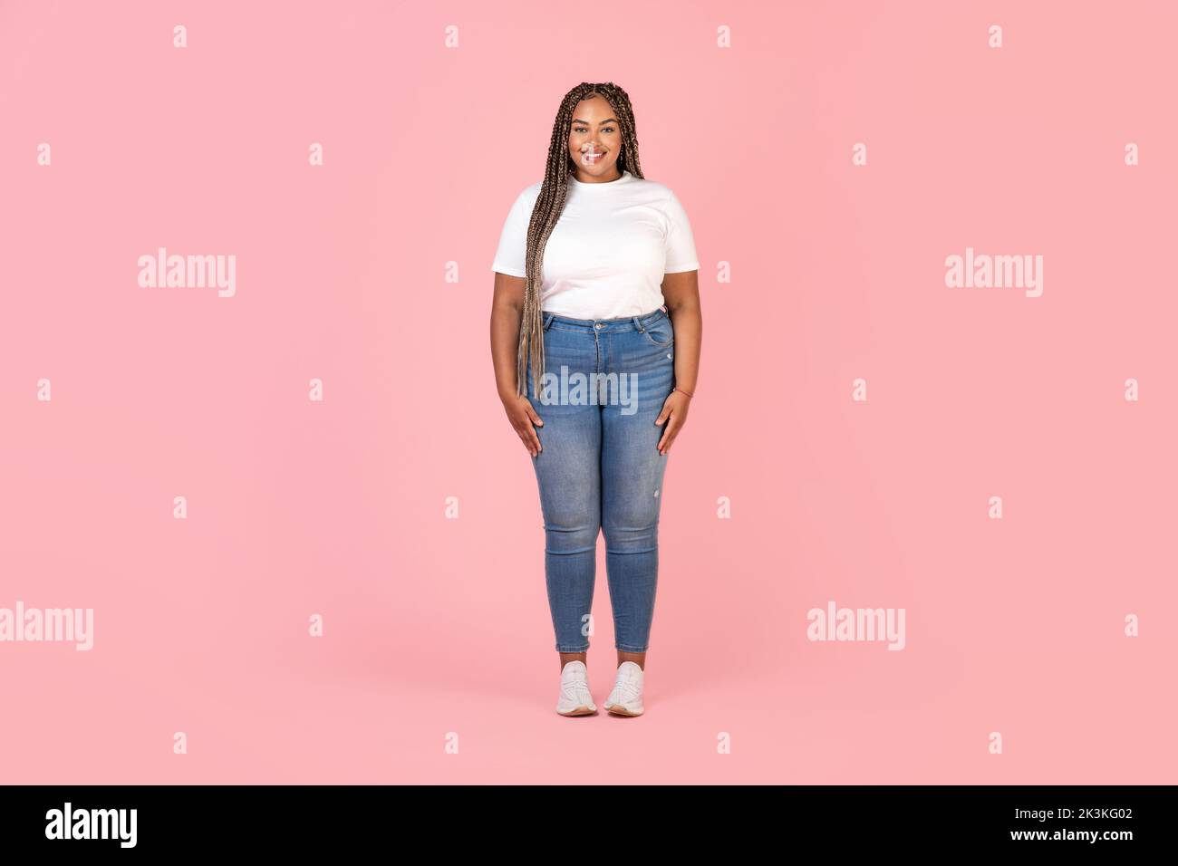 Beautiful Plus-size Model With Big Breast Smiling At Camera Stock Photo,  Picture and Royalty Free Image. Image 101966732.