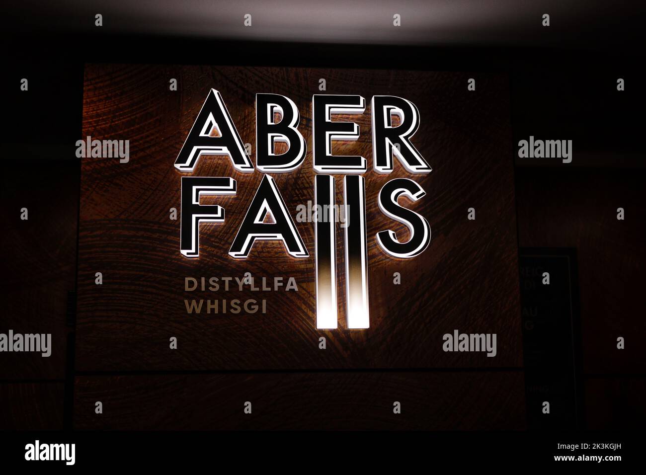 Aber Falls Whisky, Aber Falls Visitor Centre, Wales, UK Stock Photo
