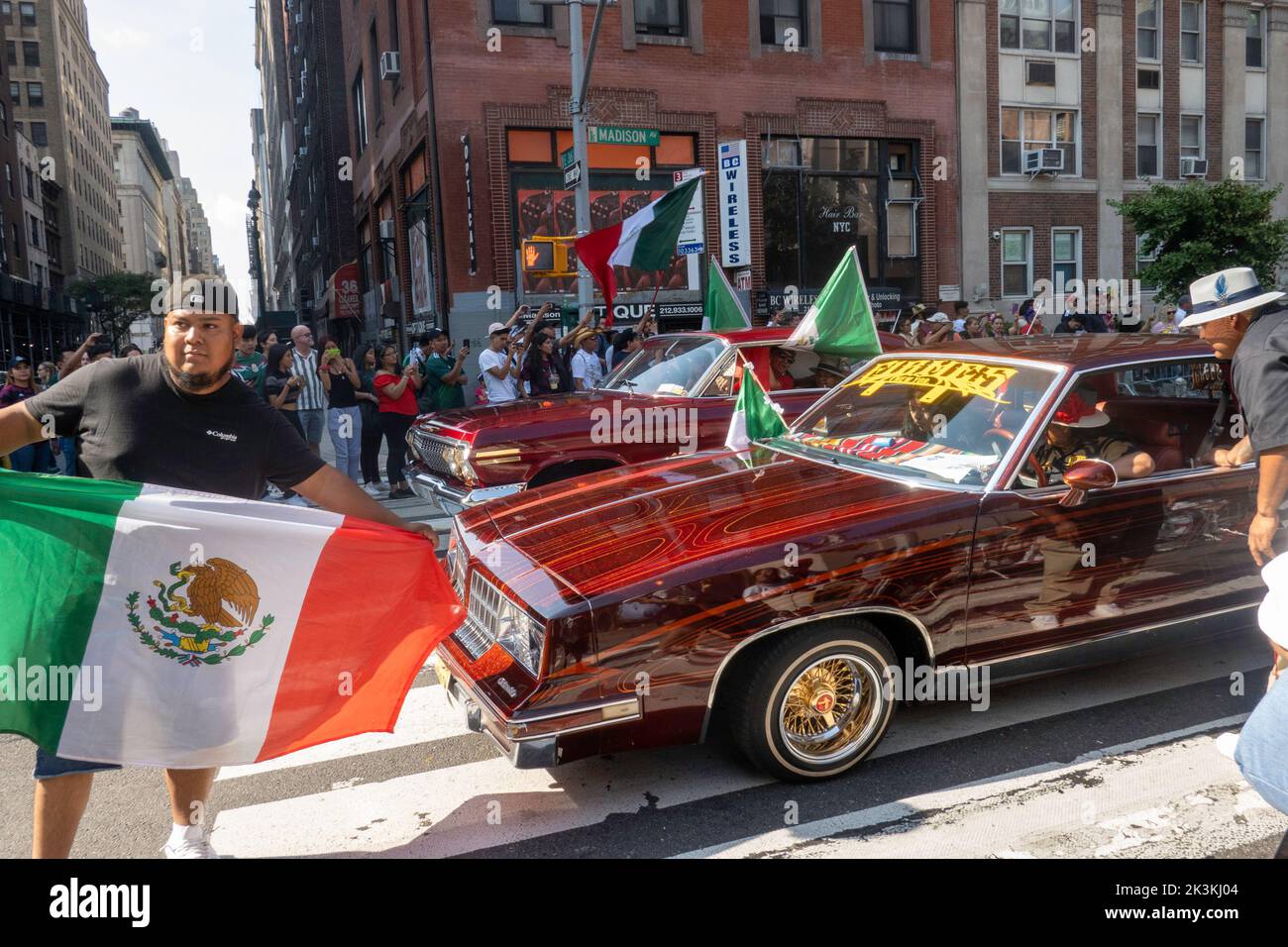 Mexican Day Parade on Madison Avenue in New York City, USA 2022 Stock