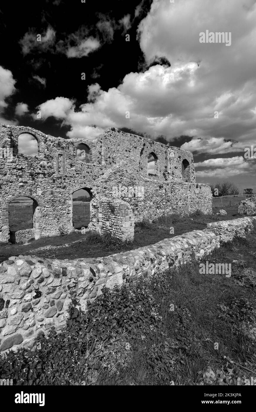 The ruins of Greyfriars Medieval Friary, Dunwich village, Suffolk