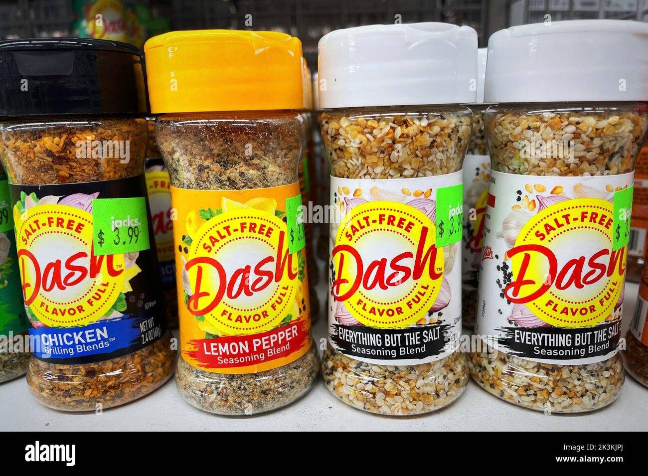 Salt-free Dash seasoning blend, USA  2022 Stock Photo