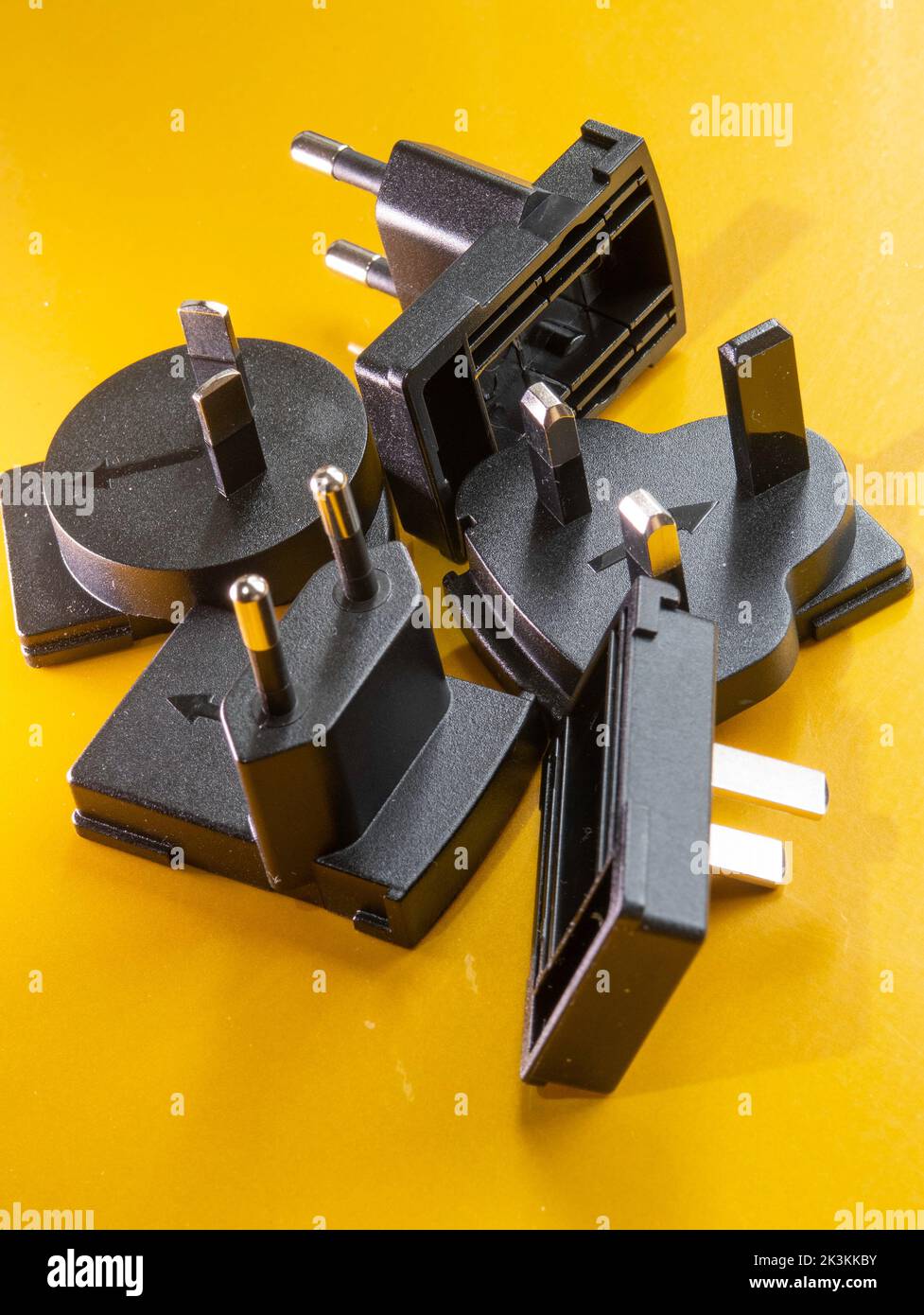 Still life of various worldwide electric plug adapters, 2022 Stock Photo Alamy