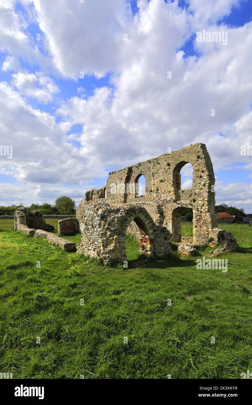 The ruins of Greyfriars Medieval Friary, Dunwich village, Suffolk County, England, UK Stock Photo